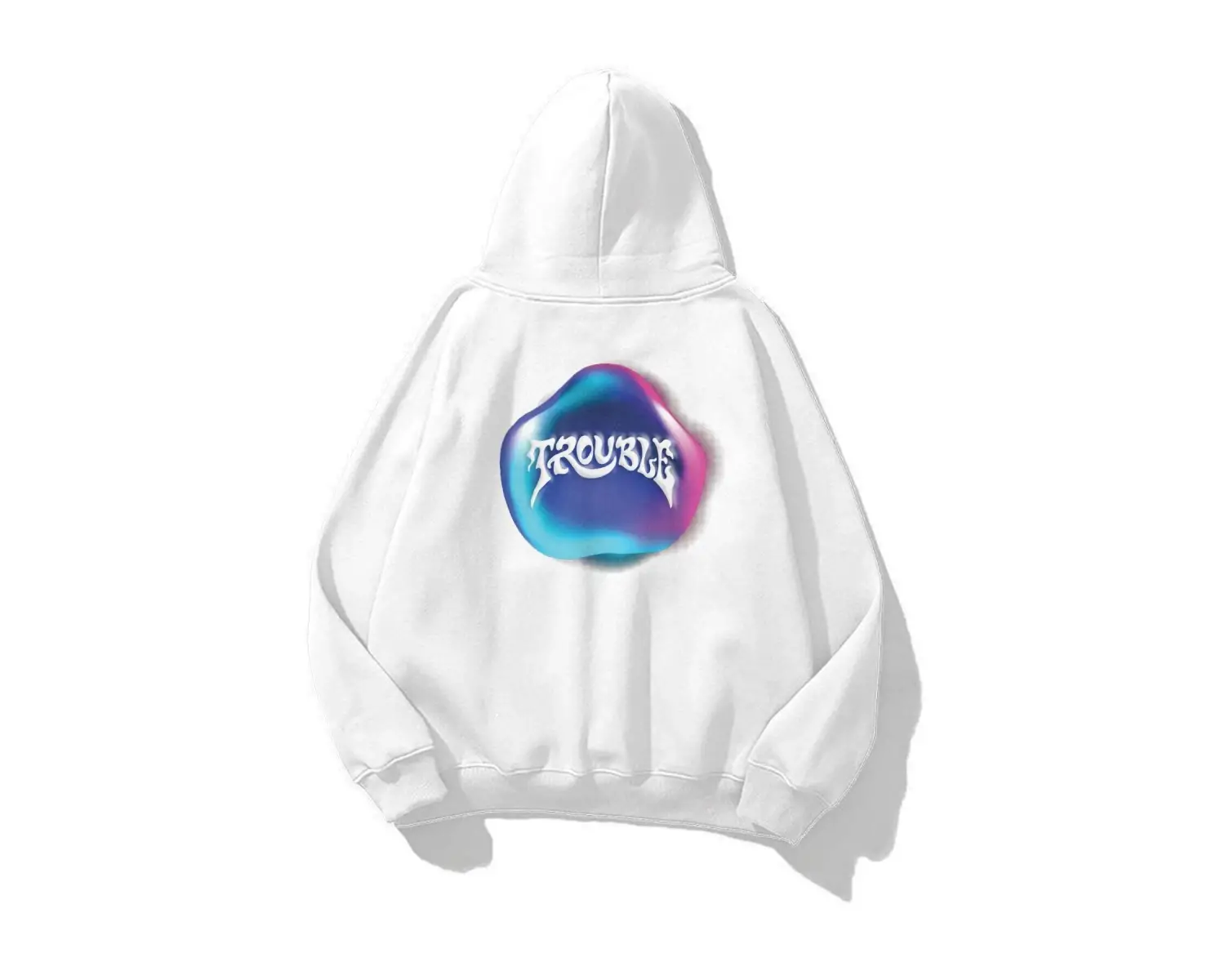 Unisex Trouble Sweatshirt Beyaz