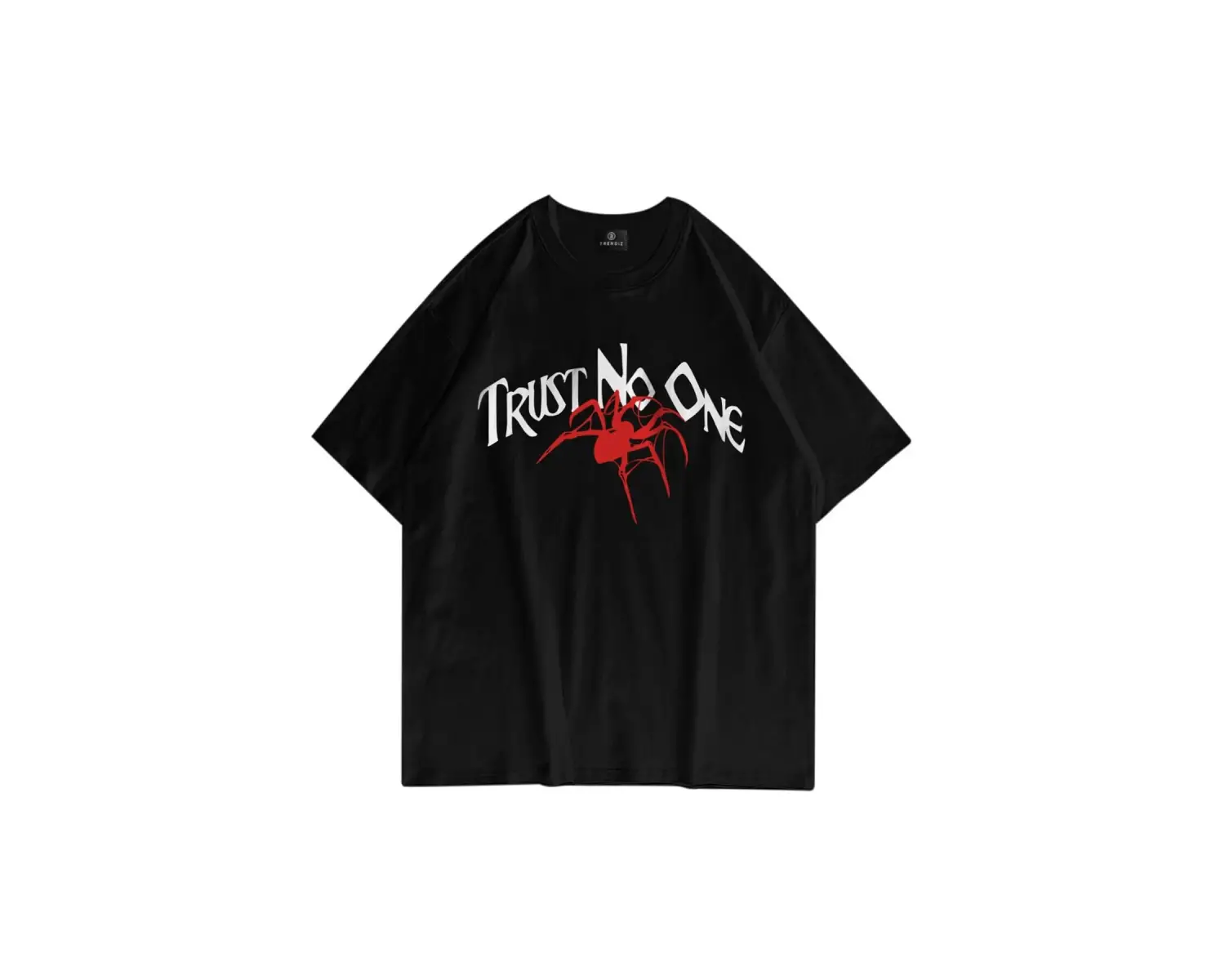 Unisex Trust No One Siyah Tshirt