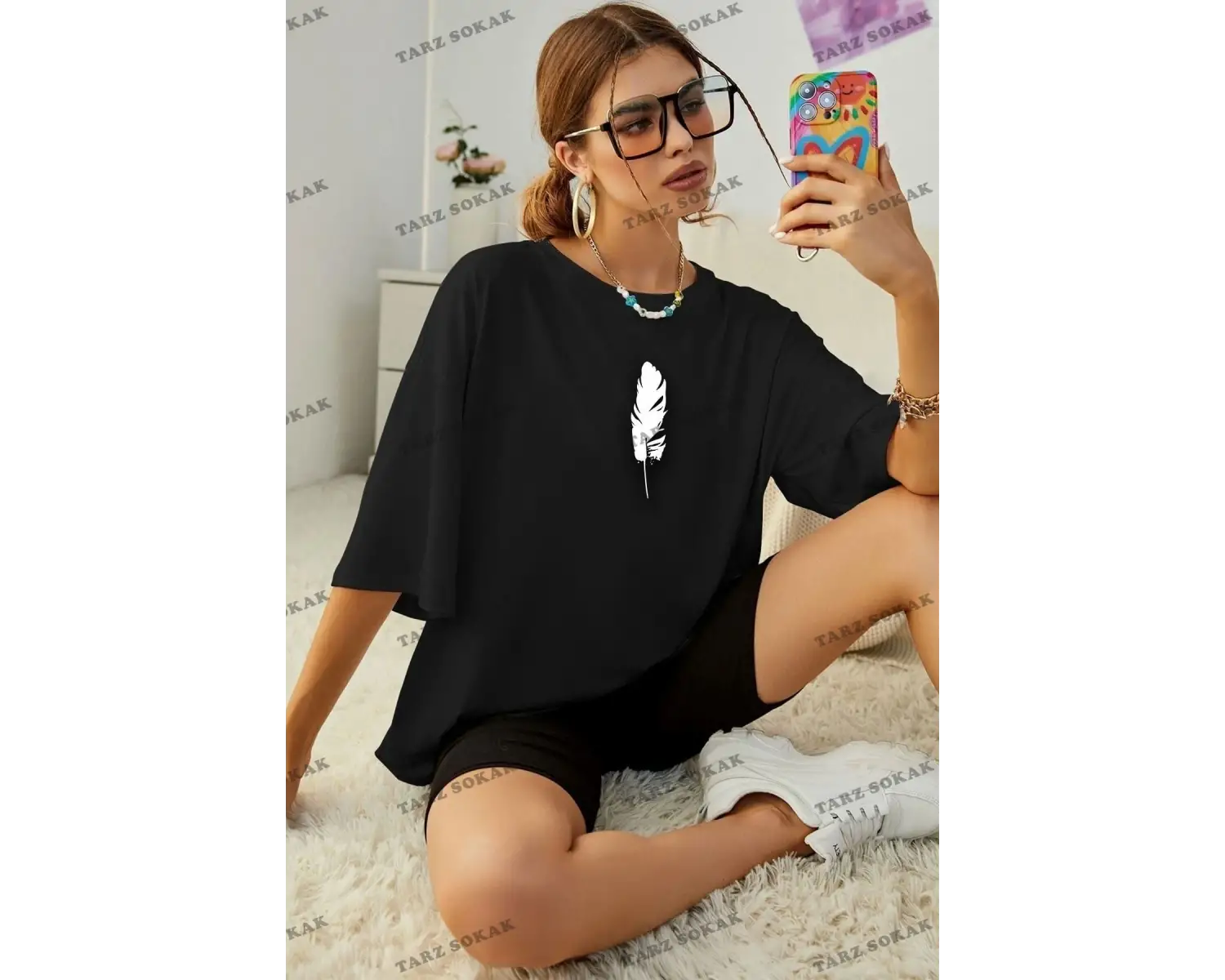 Unisex Tüy Baskılı