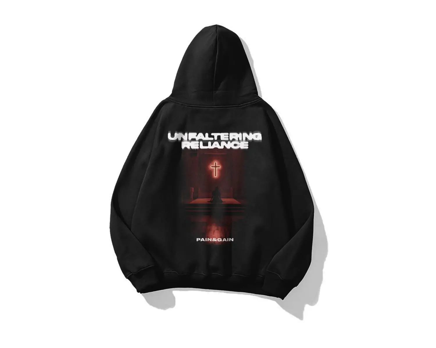 Unisex Unfaltering Sweatshirt Hoodie Siyah