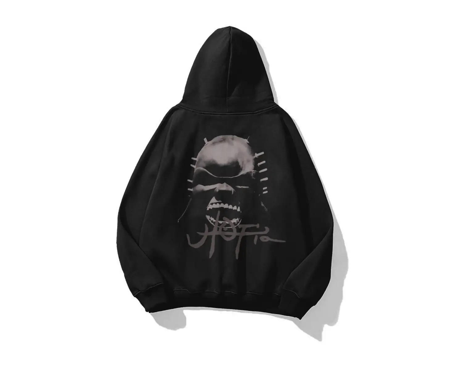 Unisex Utopia Mask Travis Scott Sweatshirt Hoodie Siyah