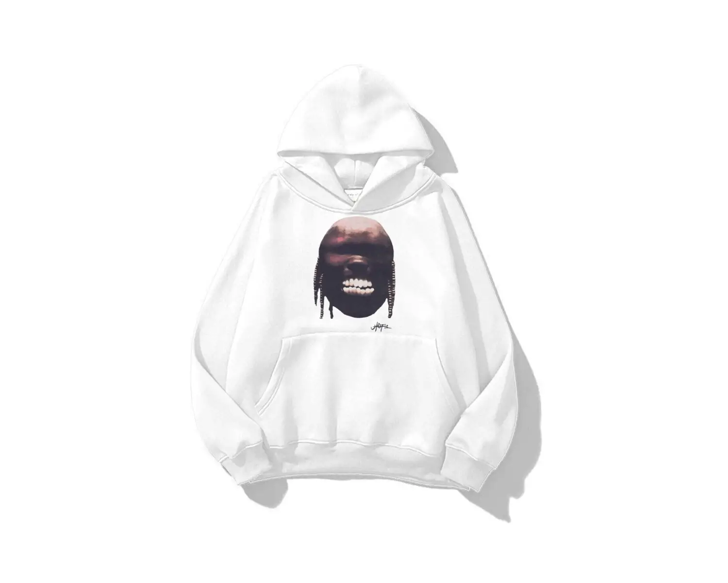 Unisex Utopia Teeth Travis Scott Sweatshirt Hoodie Beyaz