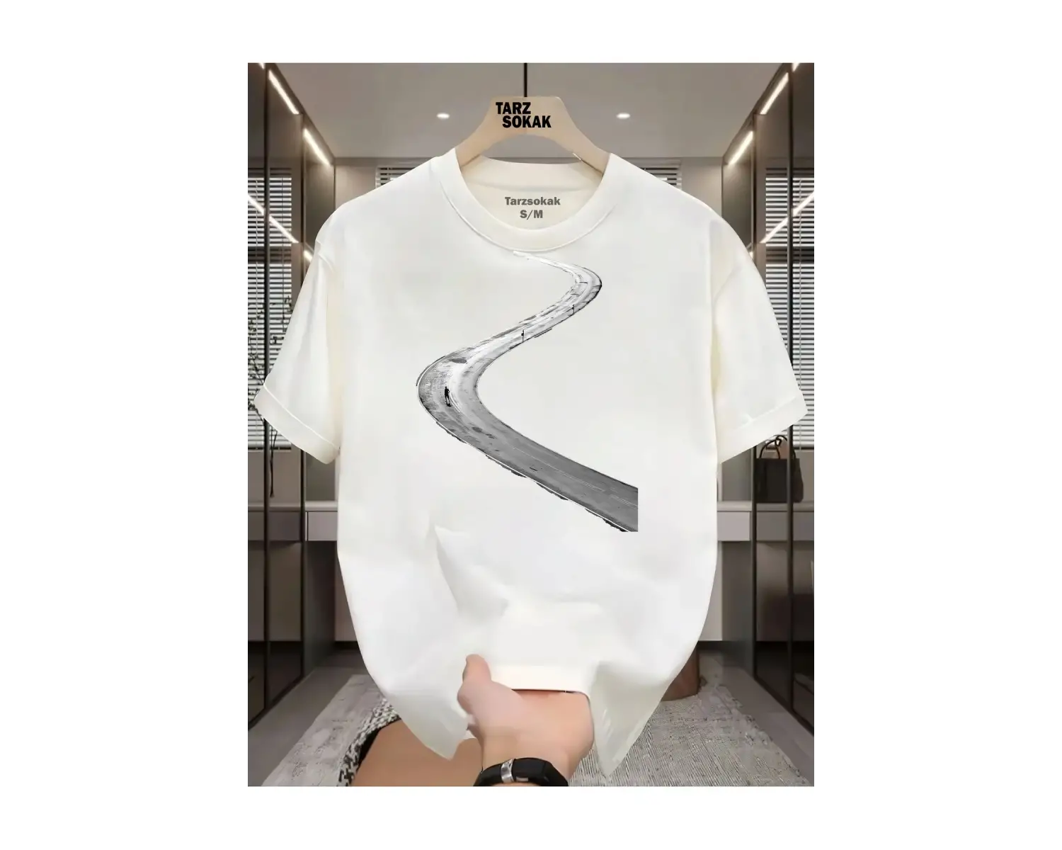 UNİSEX Uznu ince Bir yoldayım T-shirt