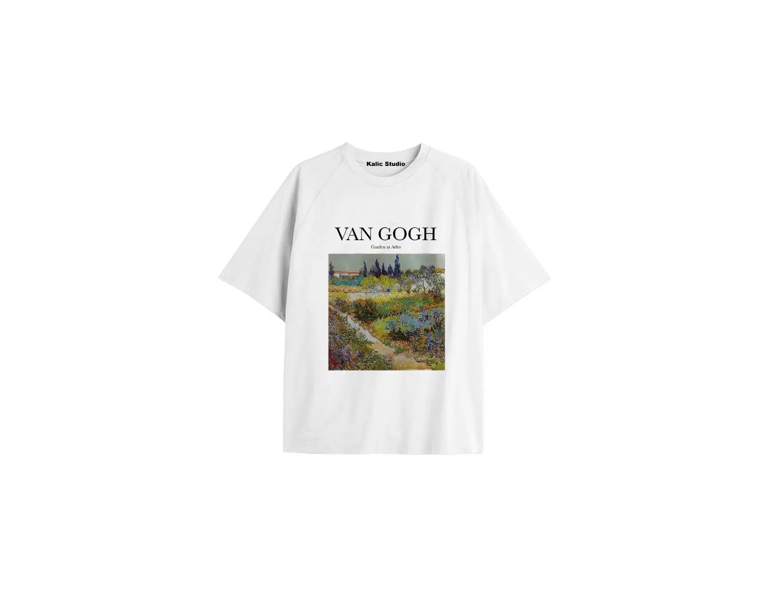 Unisex Van Gogh Baskılı Oversize Tshirt