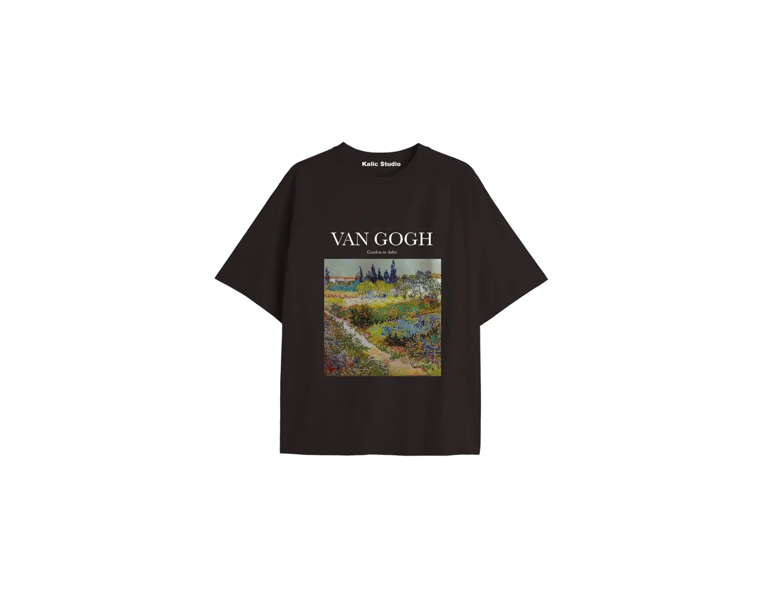 Unisex Van Gogh Baskılı Oversize Tshirt