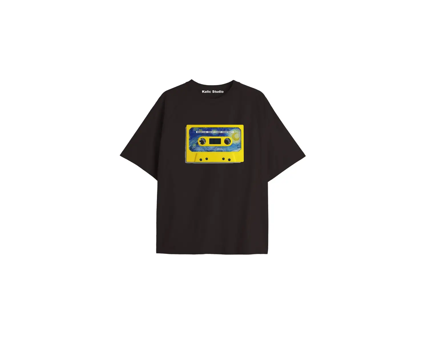 Unisex Van Gogh Baskılı Oversize Tshirt