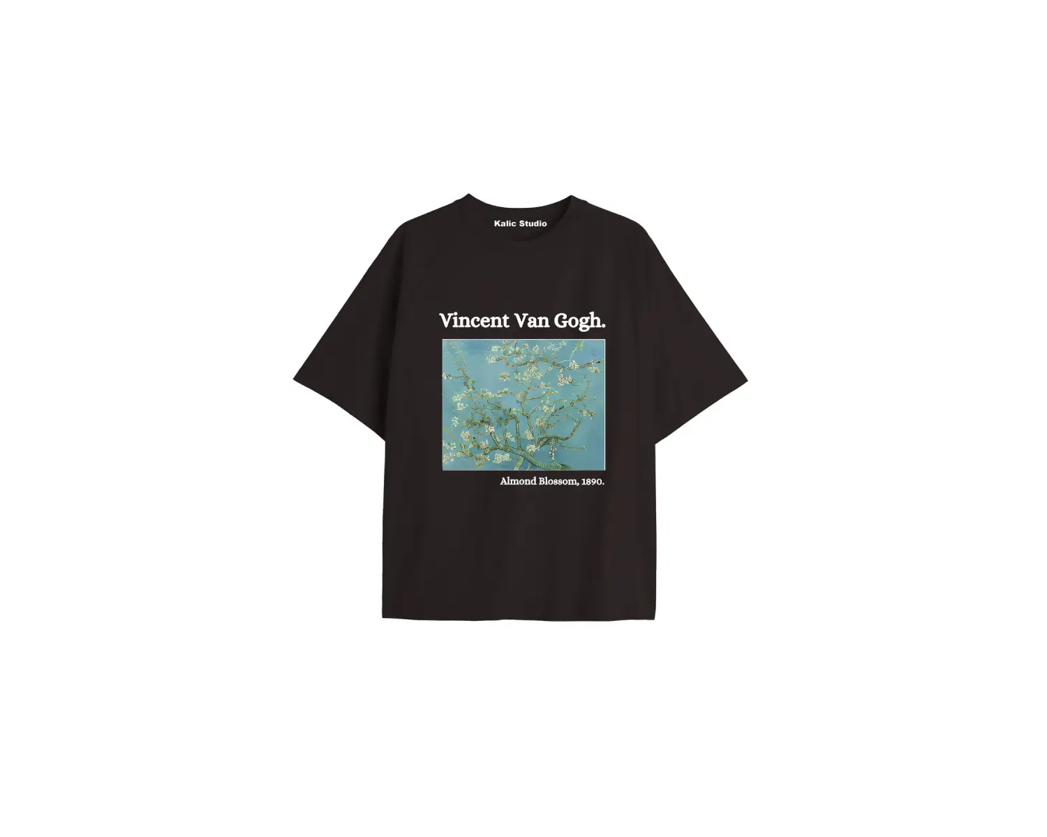 Unisex Van Gogh Baskılı Oversize Tshirt
