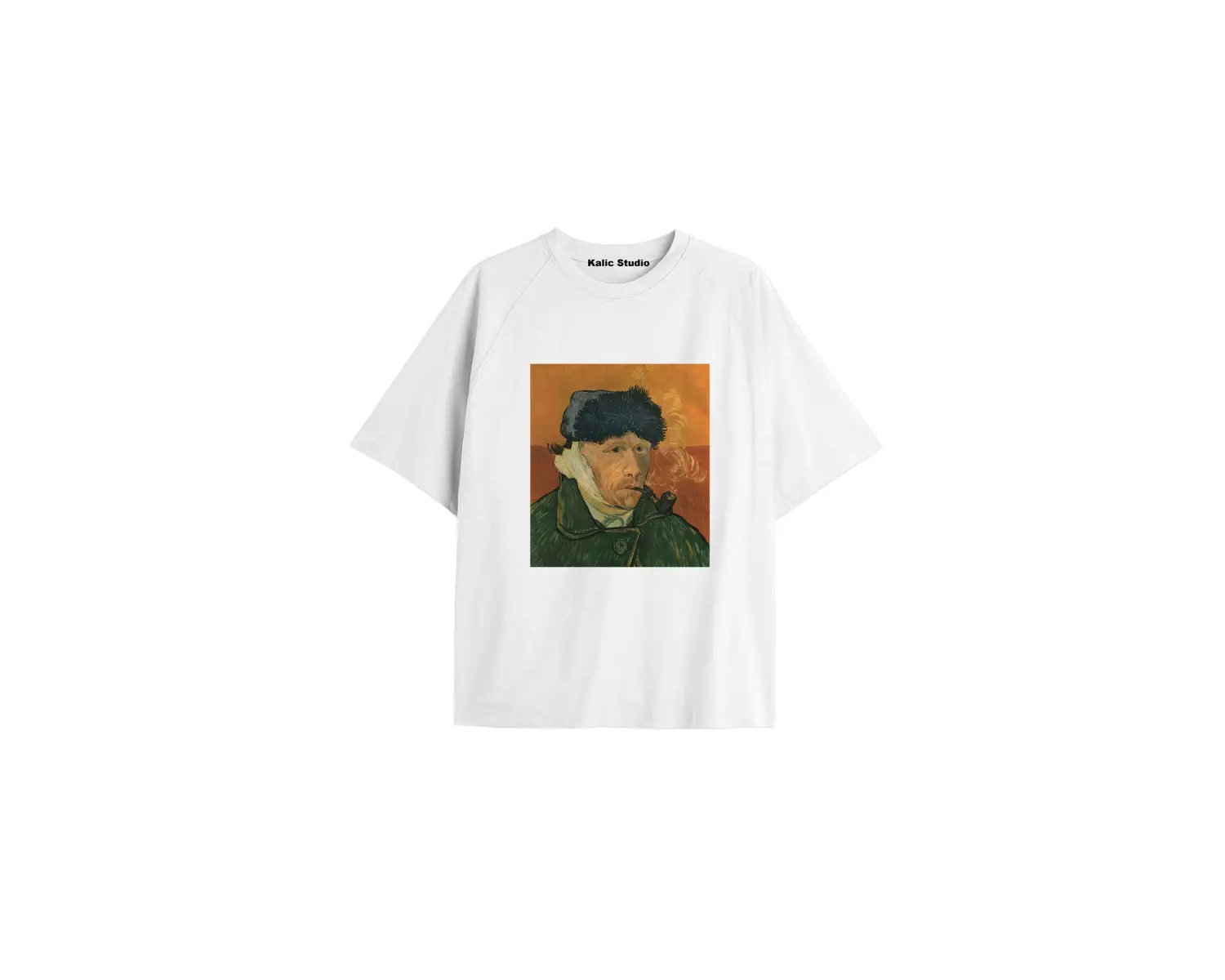 Unisex Van Gogh Baskılı Oversize Tshirt