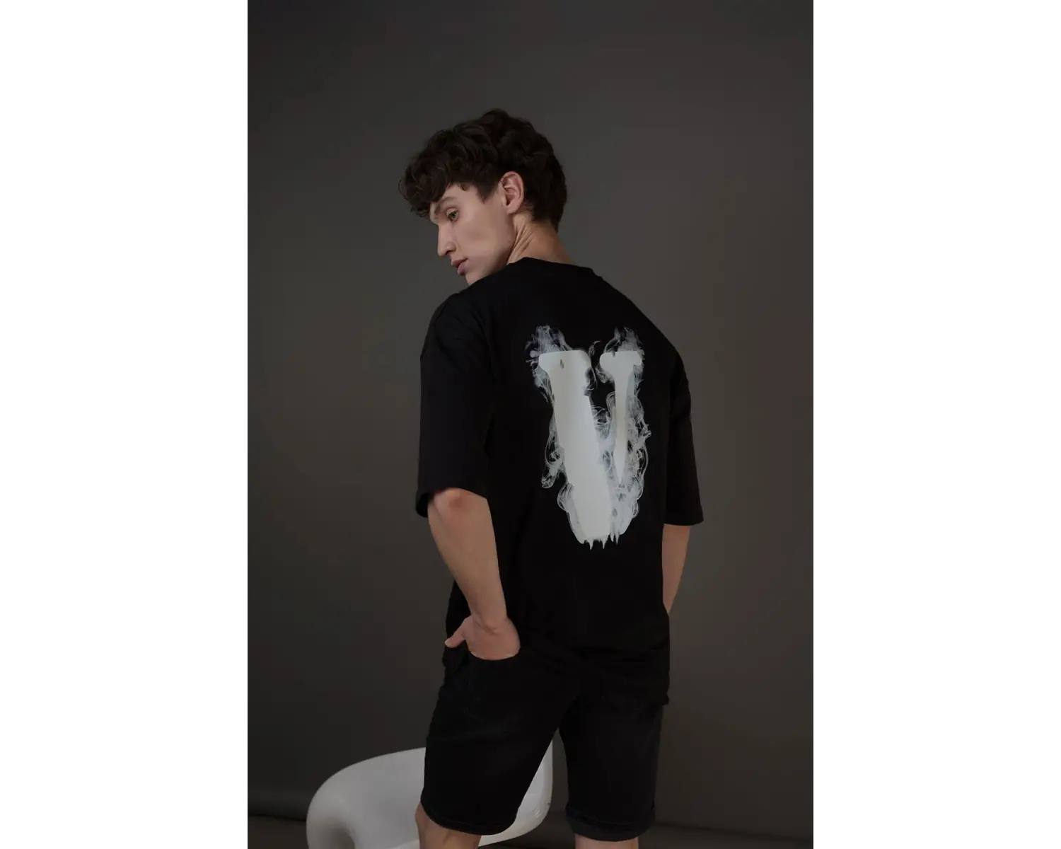 Unisex Vlone Siyah T Shirt