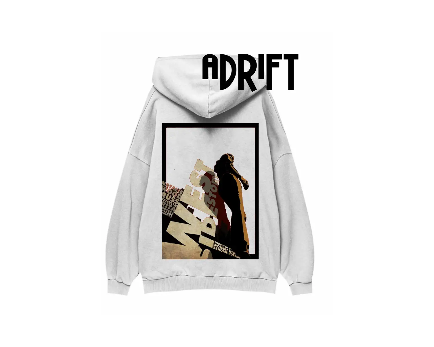 Unisex West Özel Tasarım Swearshirt Hoodie Beyaz