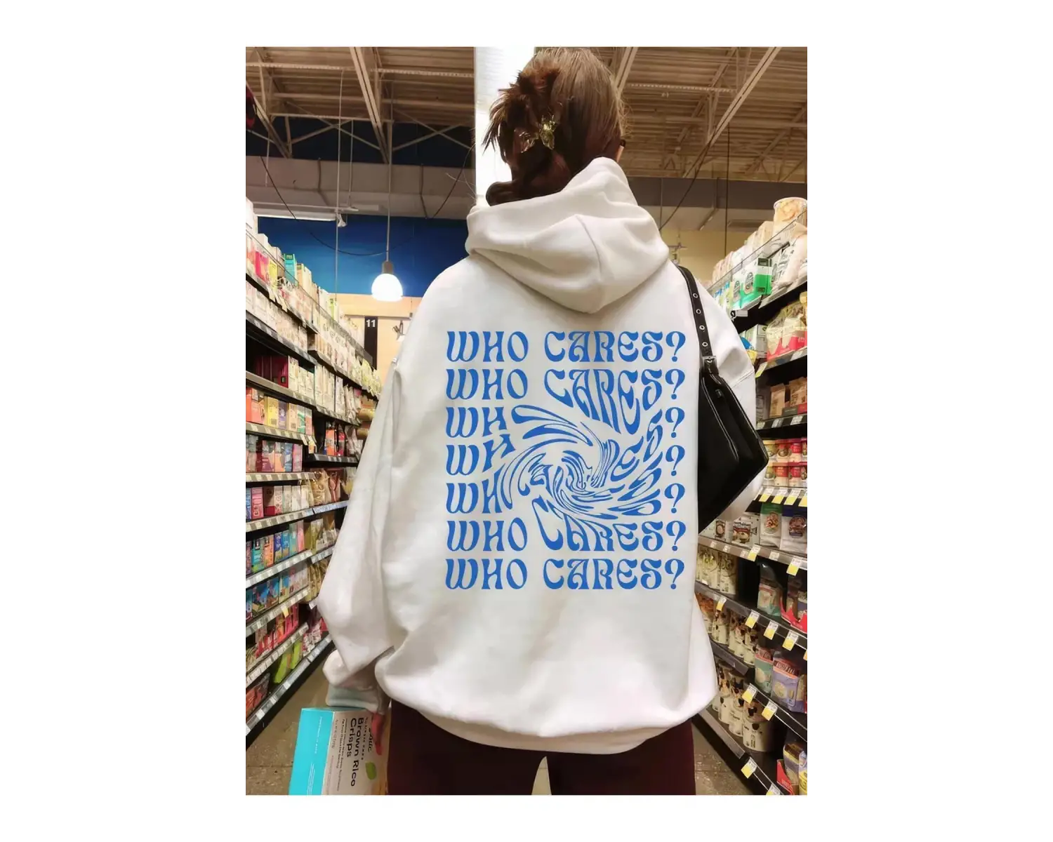 Unisex Who Cares? Sweatshirt Beyaz