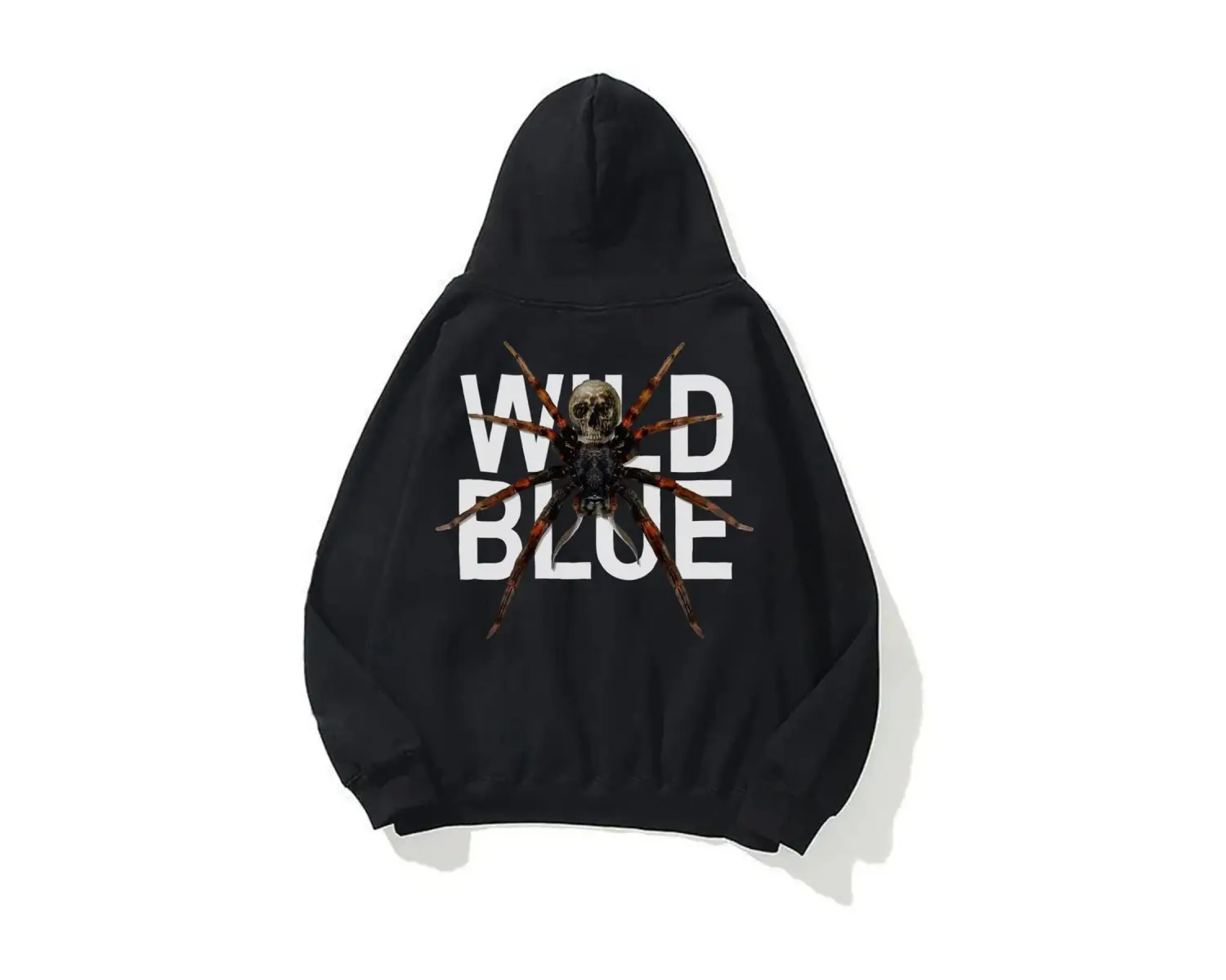 Unisex Wild Blue Sweatshirt Hoodie Siyah