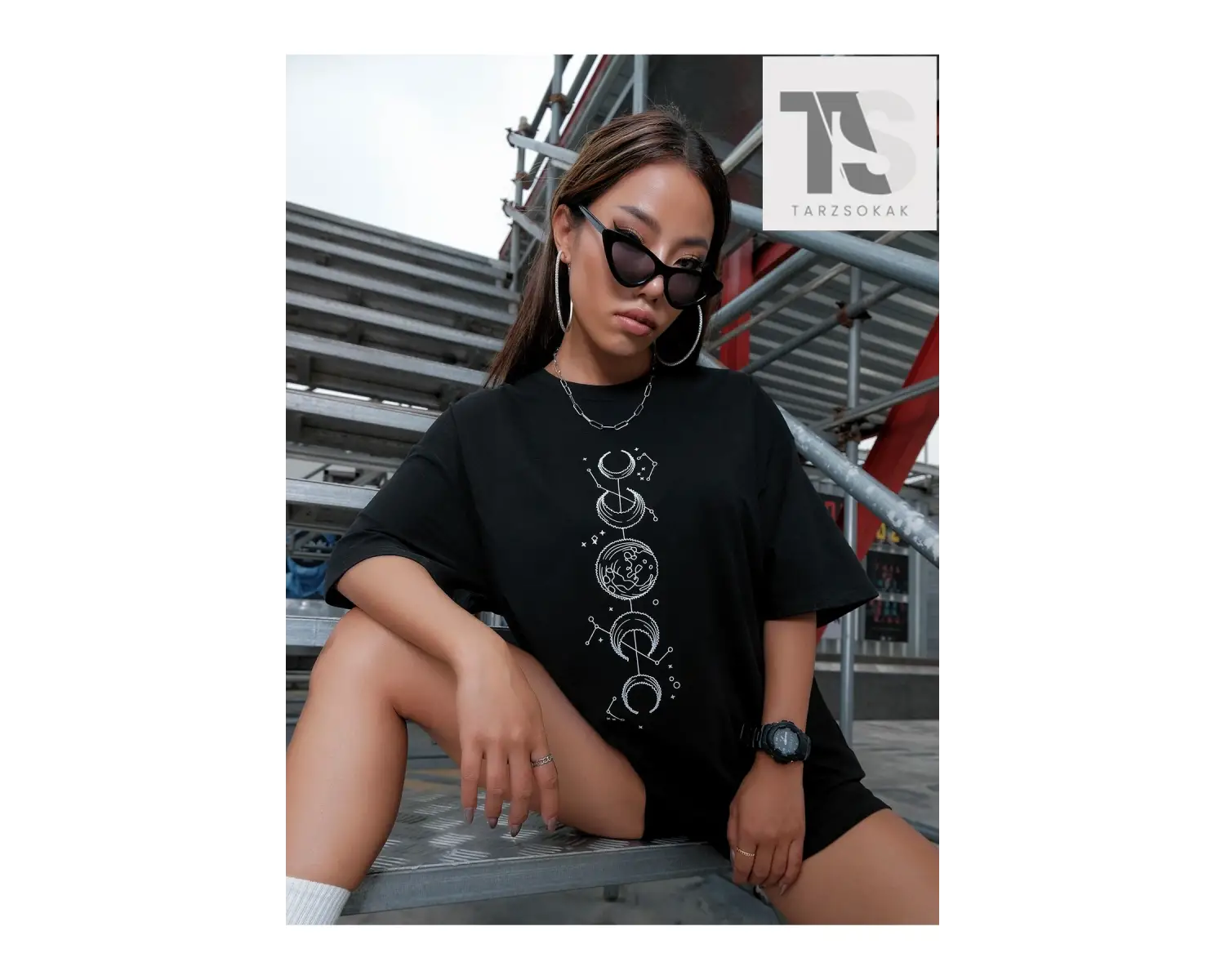 Unity Body Grafik Düşük Omuz Oversize Tişört