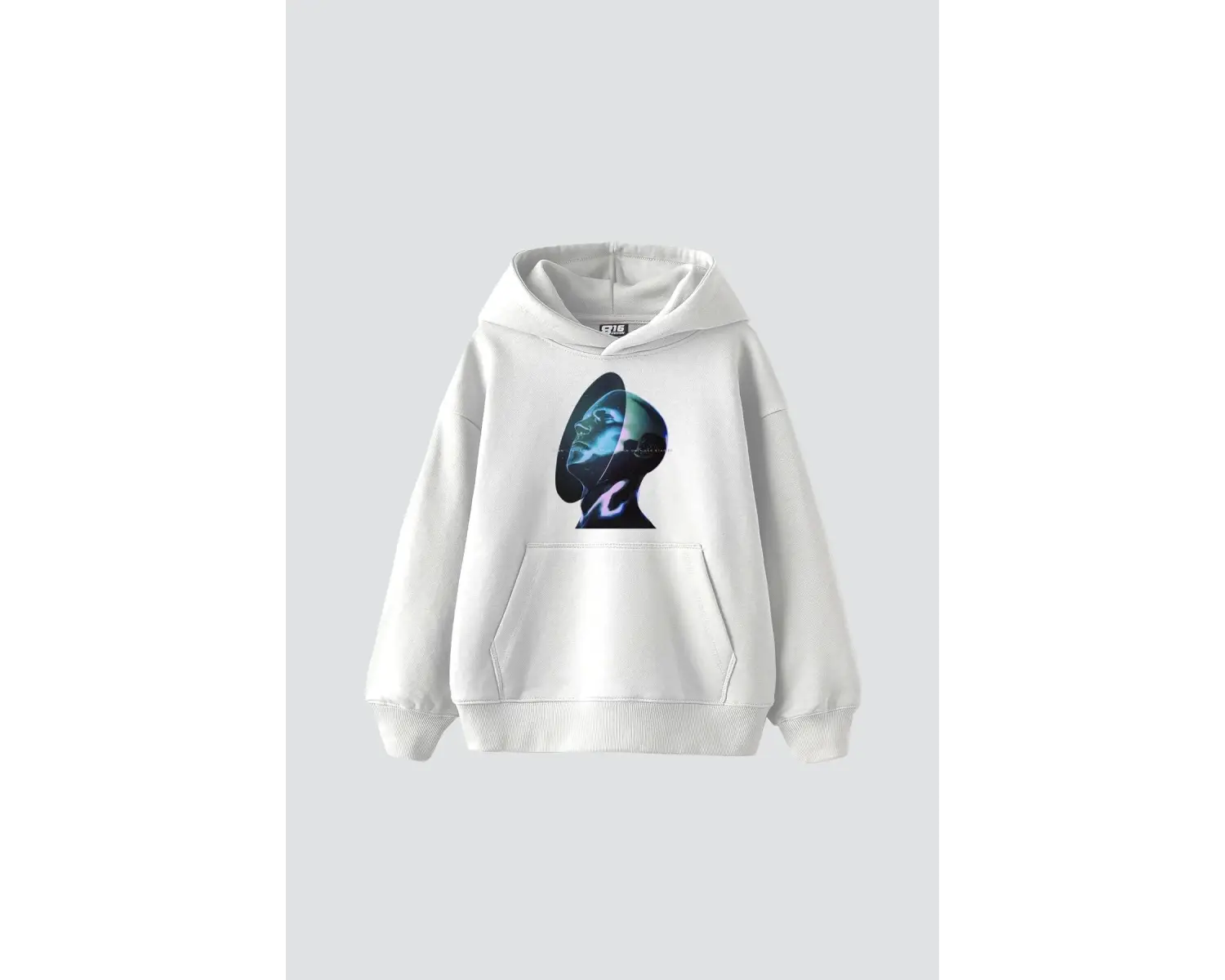 Universe Man Baskılı Oversize Unisex Premium Beyaz