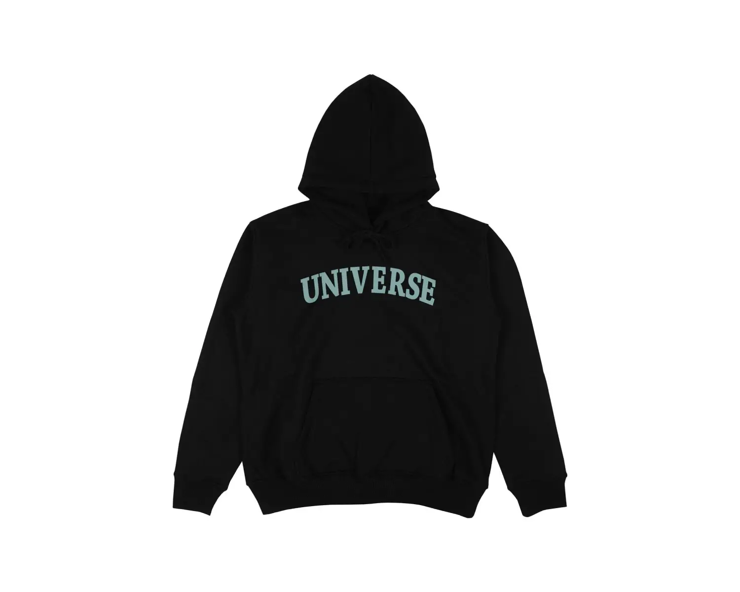 Universe Siyah Oversize Unisex Kapüşonlu Sweatshirt Hoodie