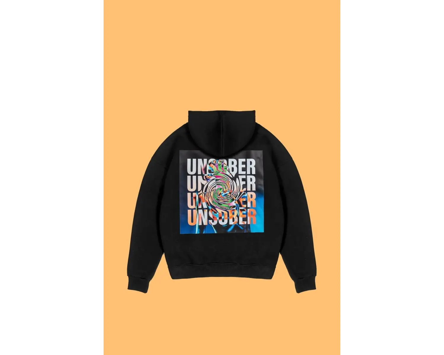Unsober Baskılı Oversize Unisex Siyah
