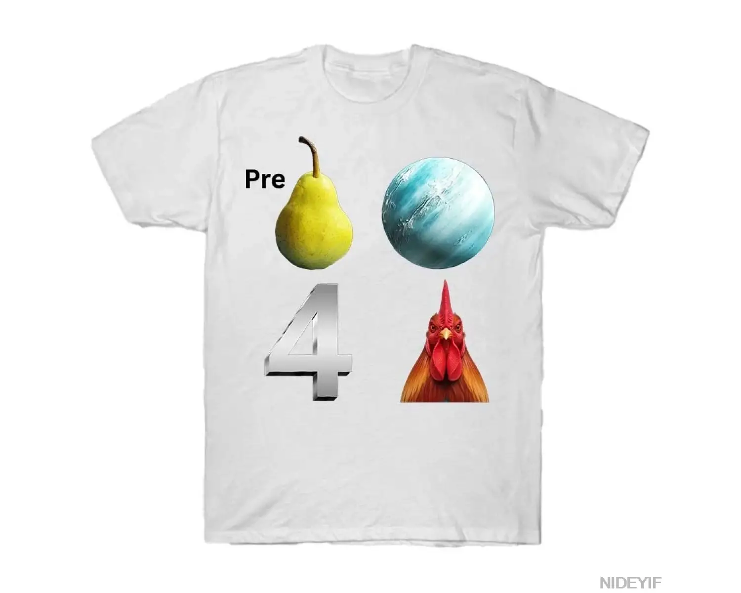 Uranusu Hazırla Erkekler İçin Horoz Tişörtü Kadınlar İçin %100 Pamuklu Tişörtler Kısa Kollu