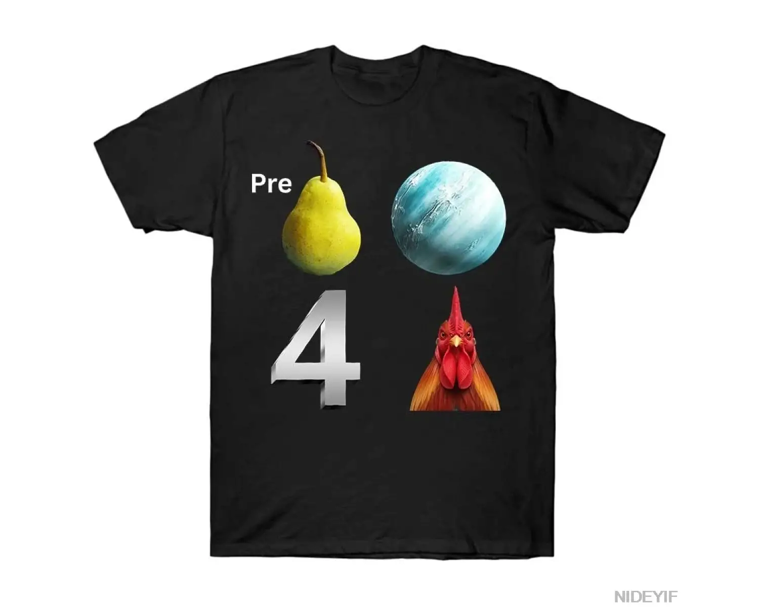 Uranusu Hazırla Erkekler İçin Horoz Tişörtü Kadınlar İçin %100 Pamuklu Tişörtler Kısa Kollu