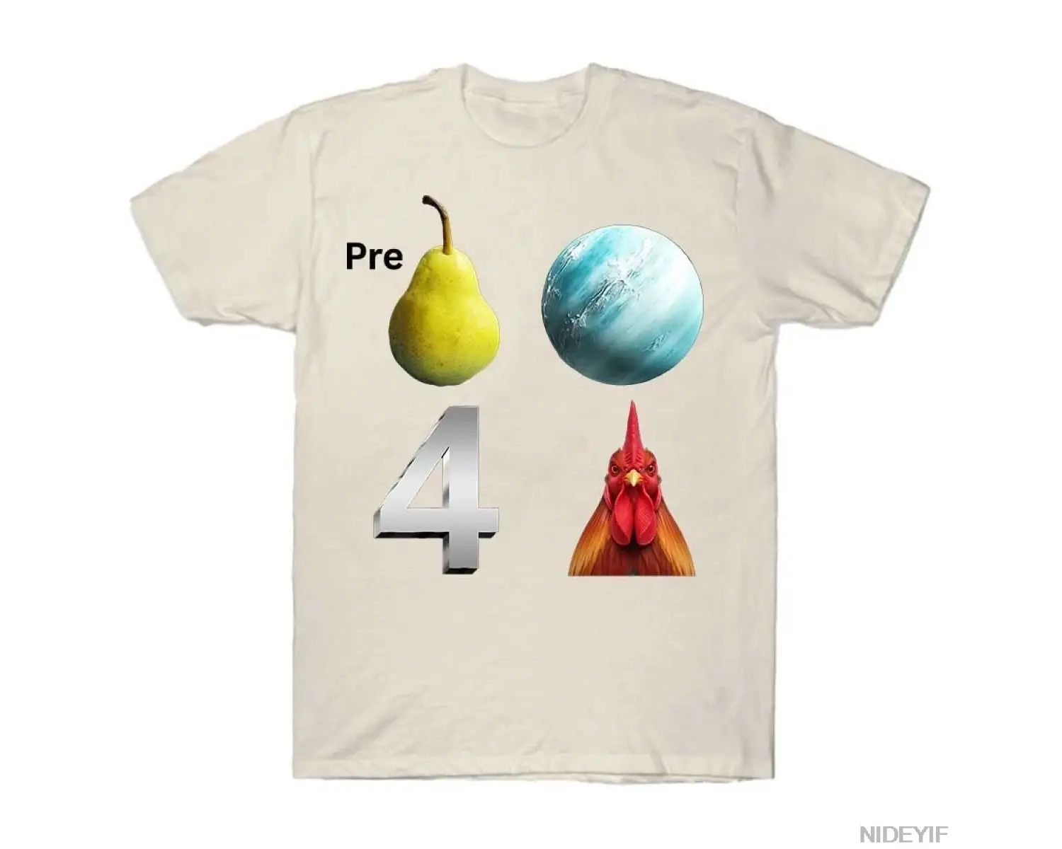 Uranusu Hazırla Erkekler İçin Horoz Tişörtü Kadınlar İçin %100 Pamuklu Tişörtler Kısa Kollu