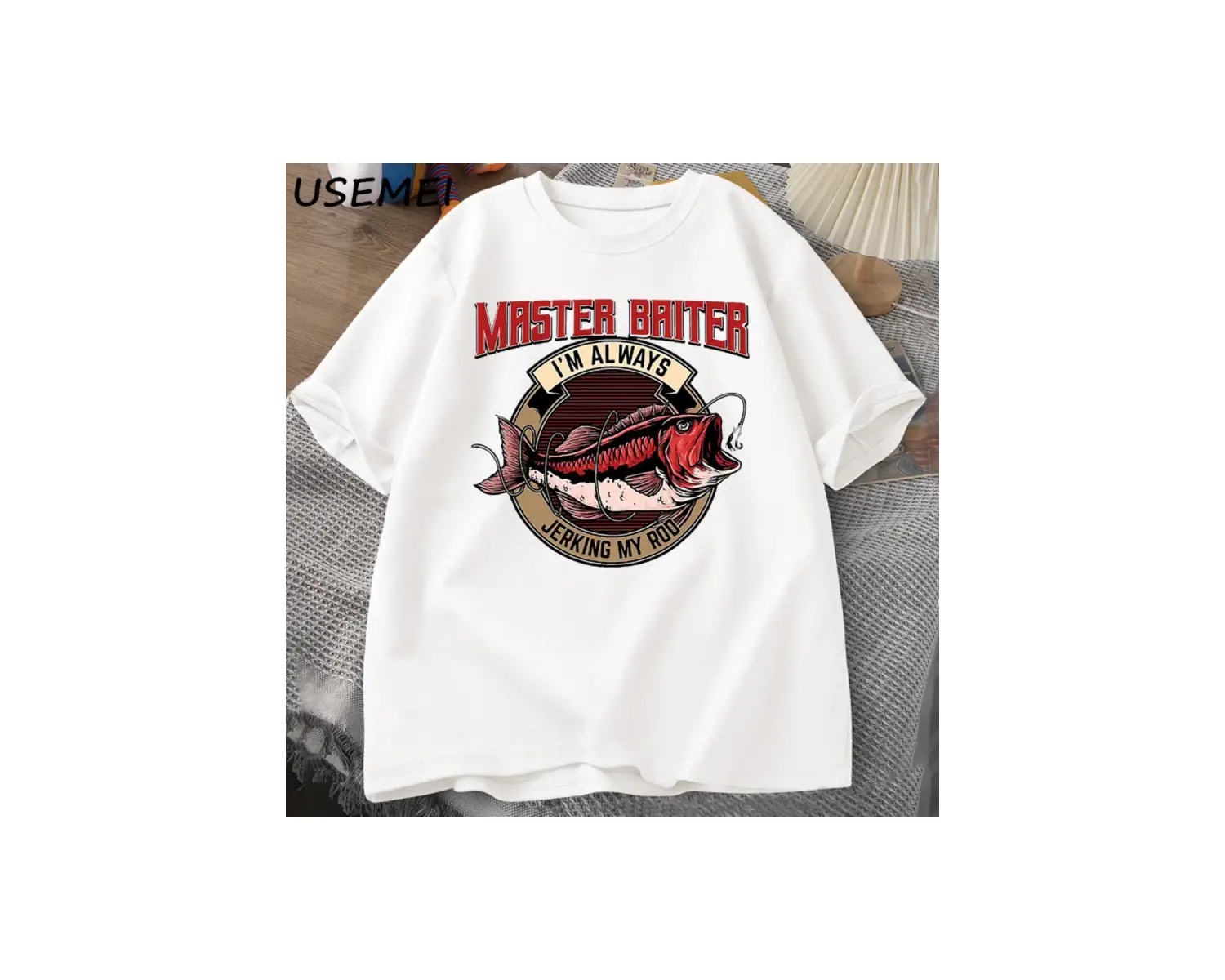 Usta Baiter Ben Her Zaman Mastürbasyon Benim Çubuk T-Shirt Erkekler Rahat Kısa Kollu babalar 2833