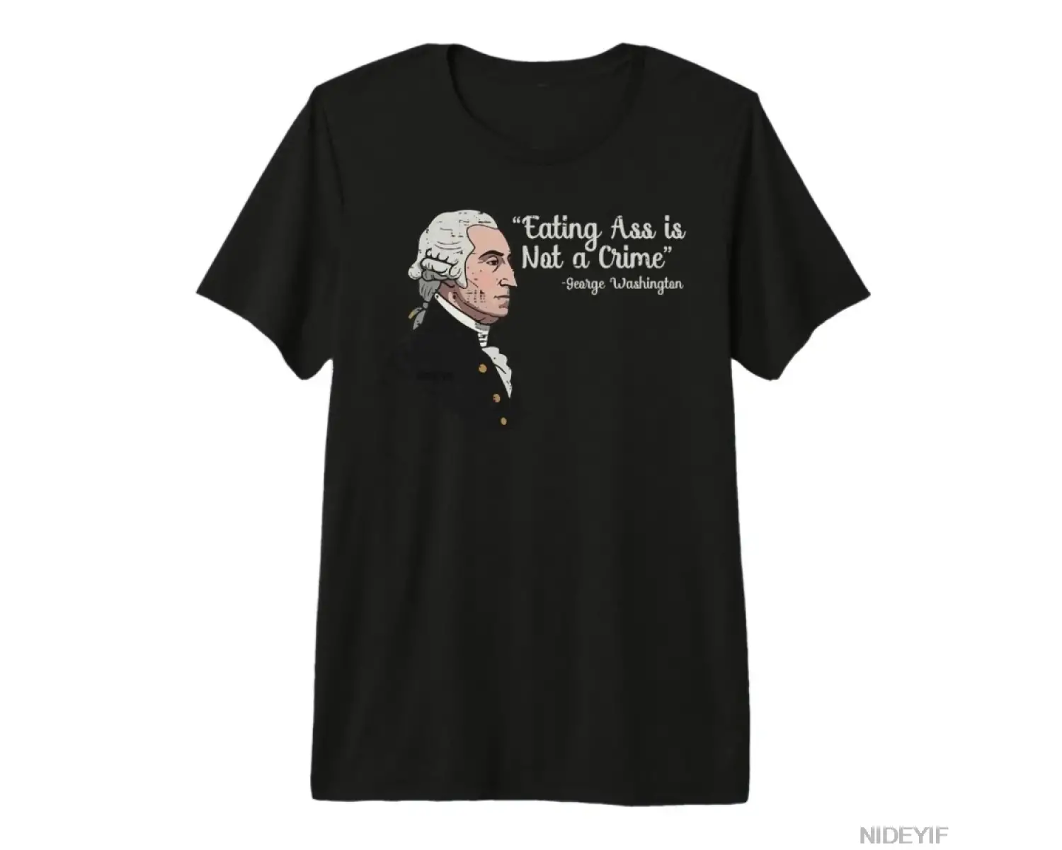 Uygunsuz Washington Eating Not Crime Komik Erkek Kadın Tişörtü %100 Pamuklu Tişörtler Kısa Ko