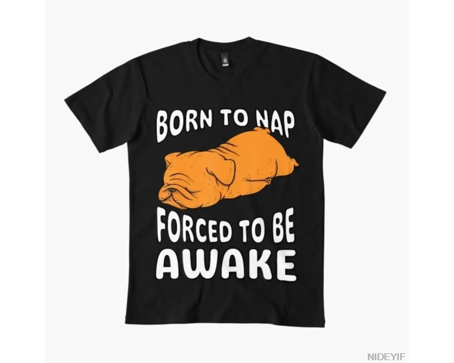 Uykuya dalınmak zorunda olan uyku eden köpek meme tişörtü Erkekler ve Kadınlar için %100 Pamu