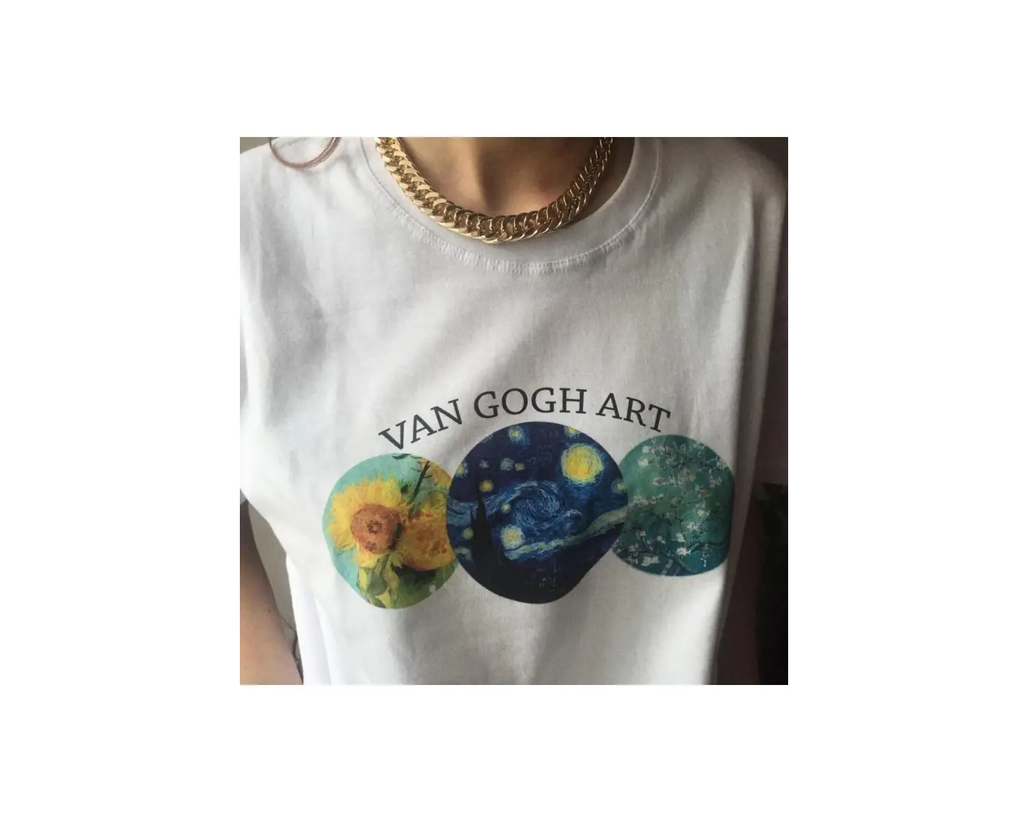 Van Gogh Art - T-shirt Beyaz