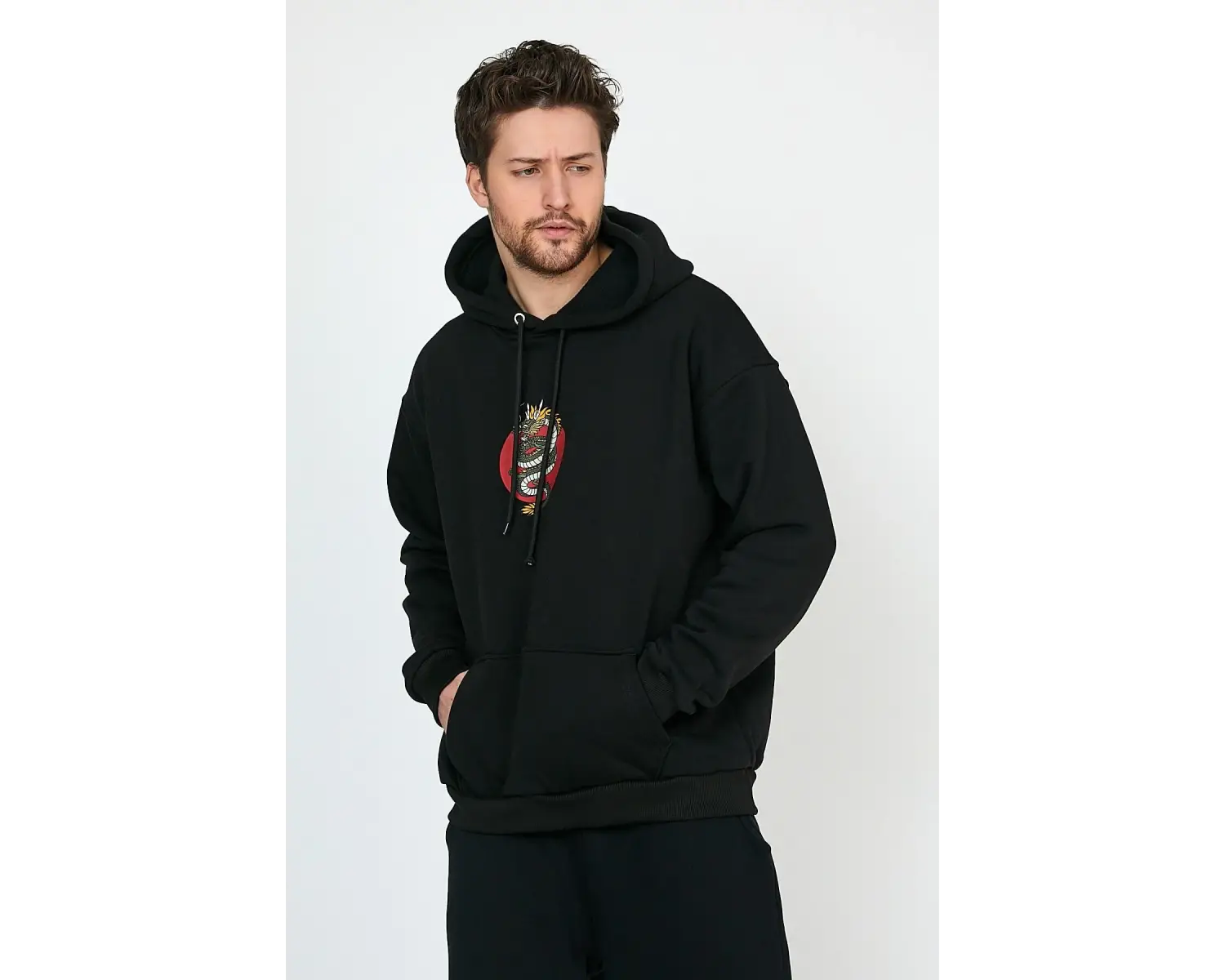 Victory or Death Siyah Oversize Unisex Kapüşonlu Sweatshirt Hoodie