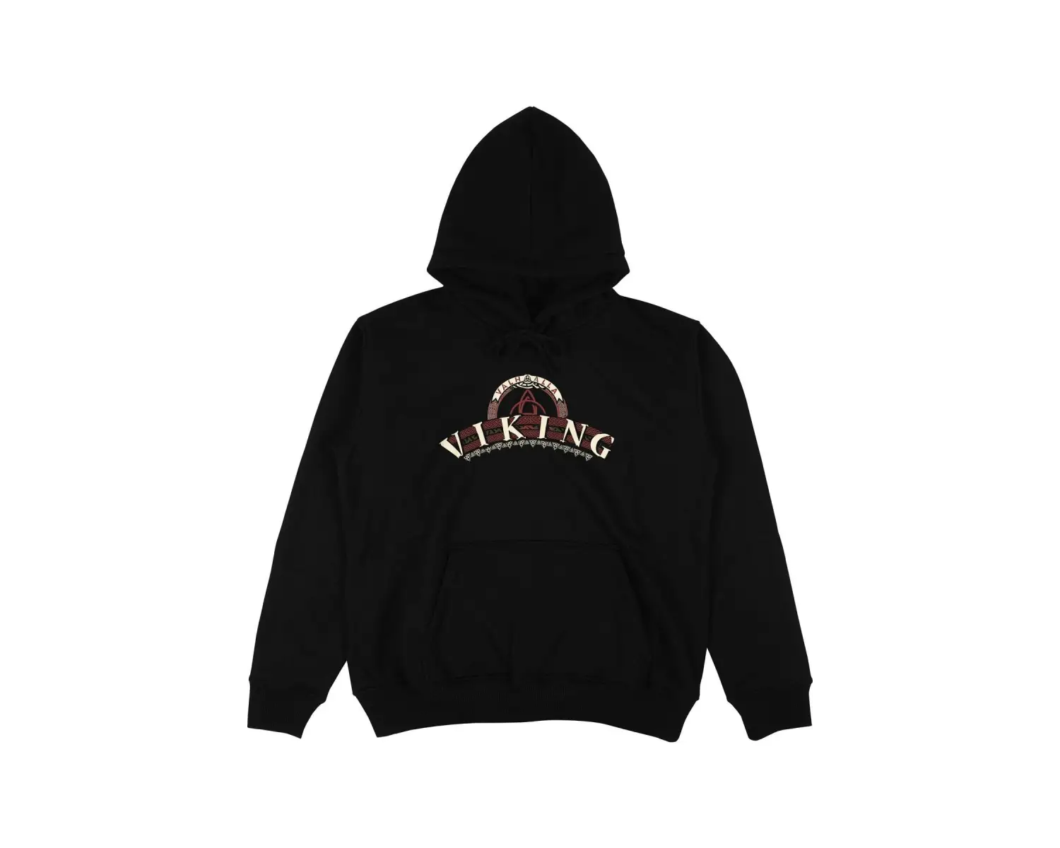 Viking Siyah Oversize Unisex Kapüşonlu Sweatshirt Hoodie