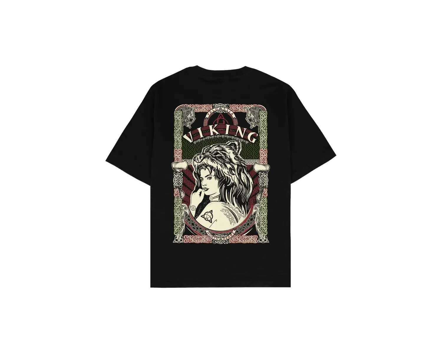 Viking Siyah Oversize Unisex T-shirt