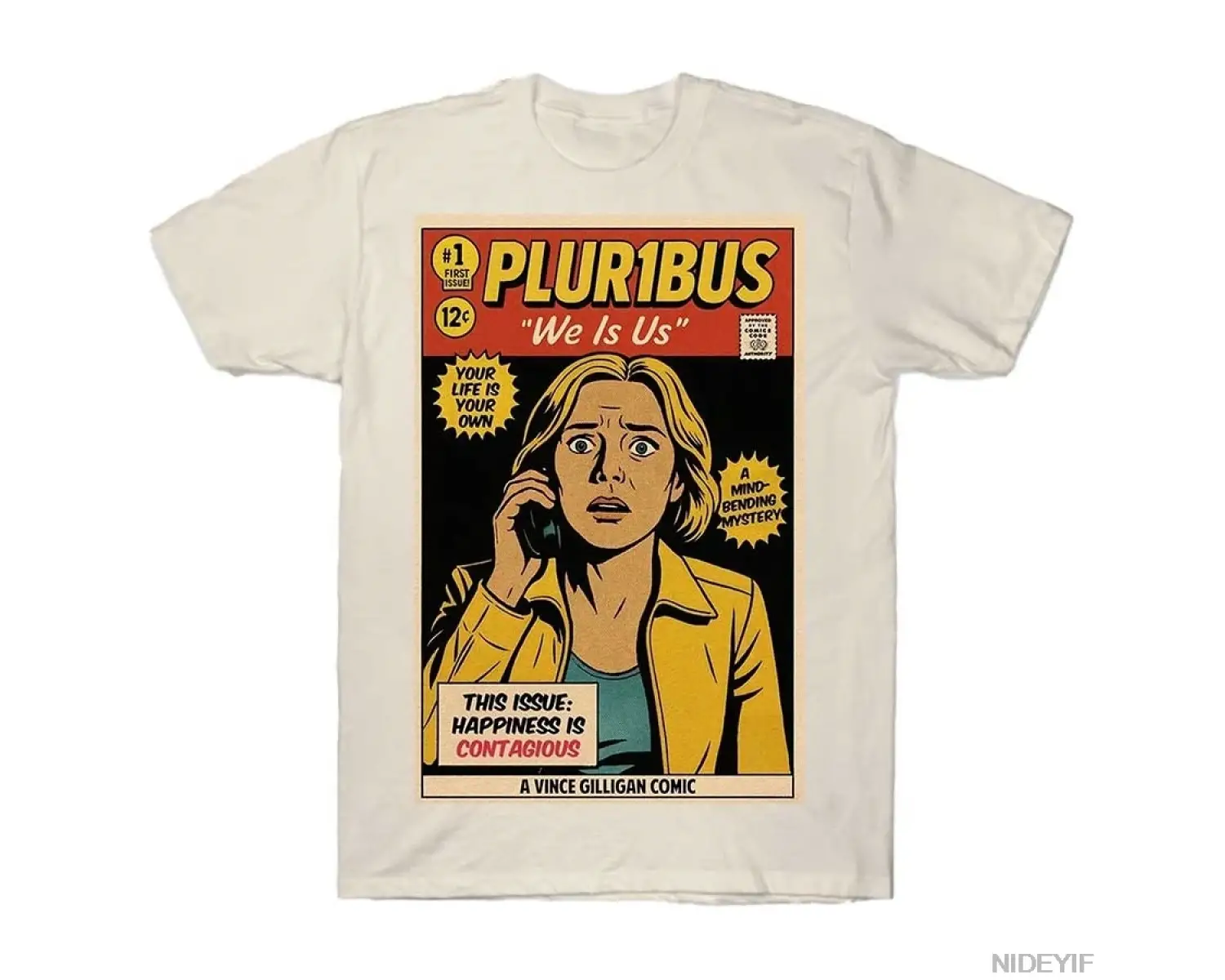 Vintage Comic Pluribus We Is Us T-shirt Erkekler Kadınlar Için % 100% Pamuk T Shirt Kısa Koll
