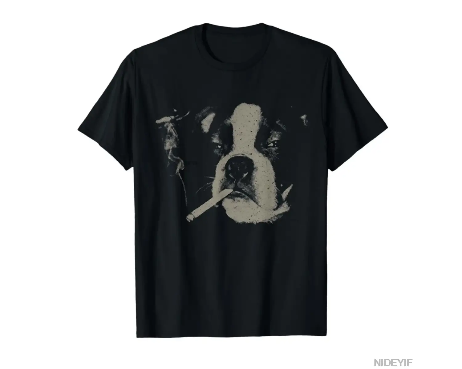 Vintage Köpek Sigara Komik Meme Köpek Sevgilisi T-shirt Erkekler Kadınlar Için % 100% Pamuk T