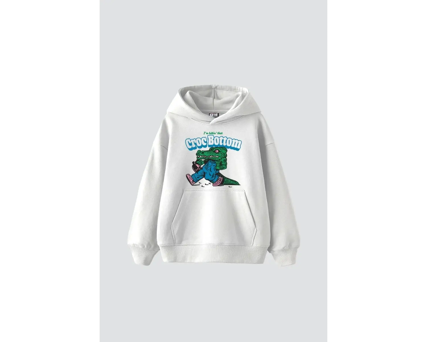 Vırtual Tracks Baskılı Oversize Unisex Premium Beyaz