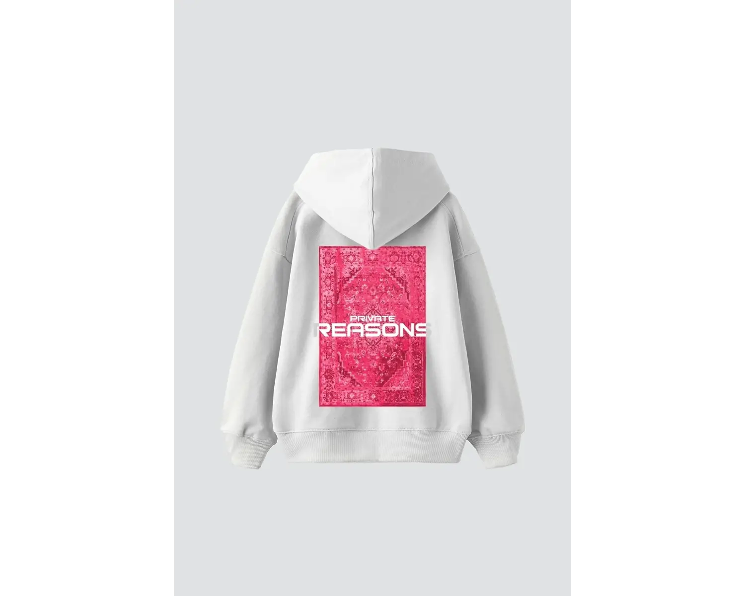 Vırtual Tracks Baskılı Oversize Unisex Premium Beyaz