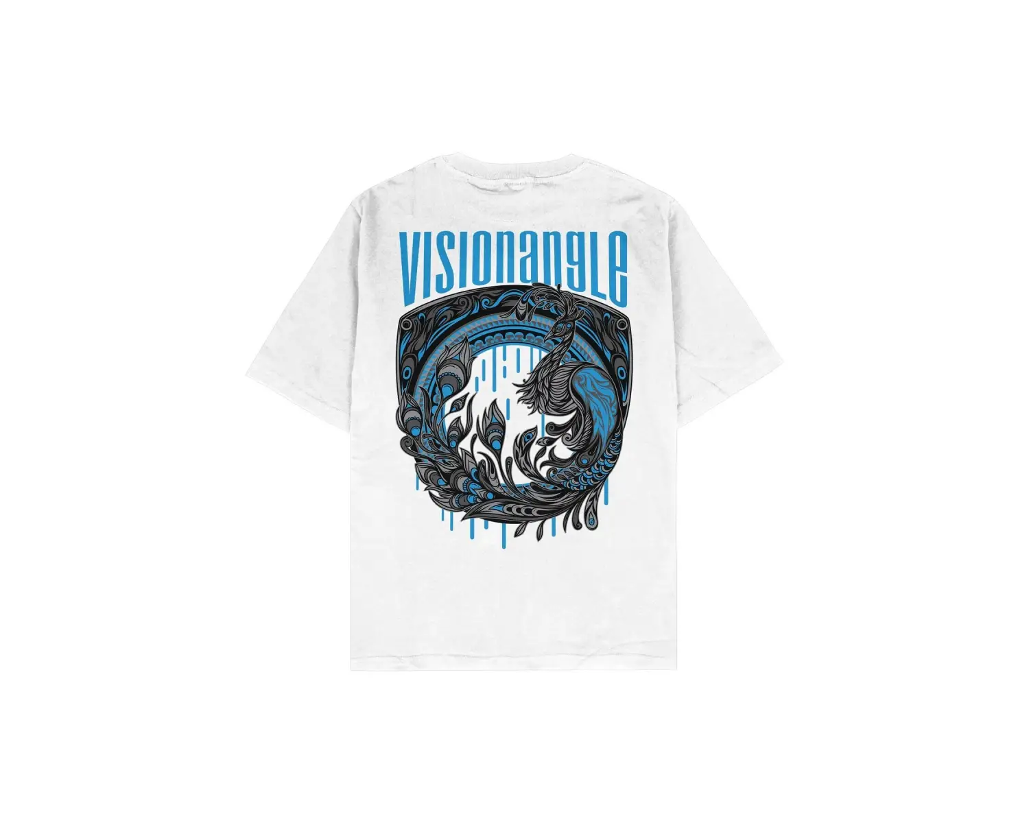 Visionangle Beyaz Oversize Unisex T-shirt