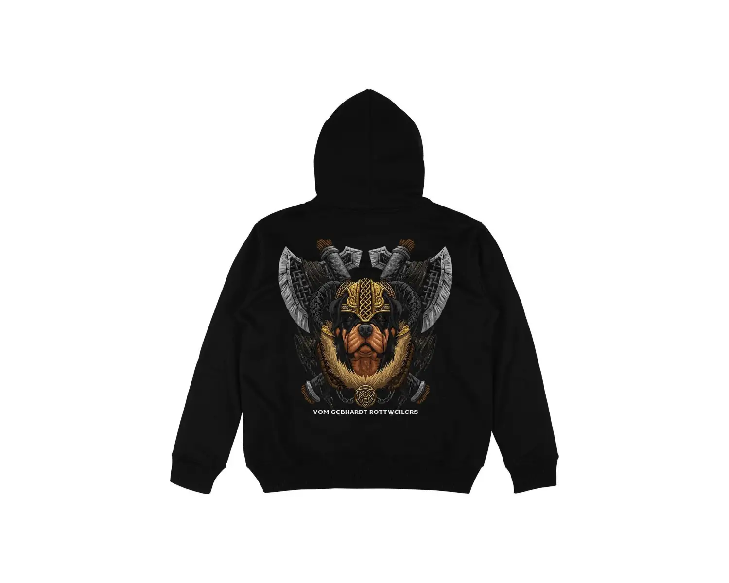 Warrior Siyah Oversize Unisex Kapüşonlu Sweatshirt Hoodie