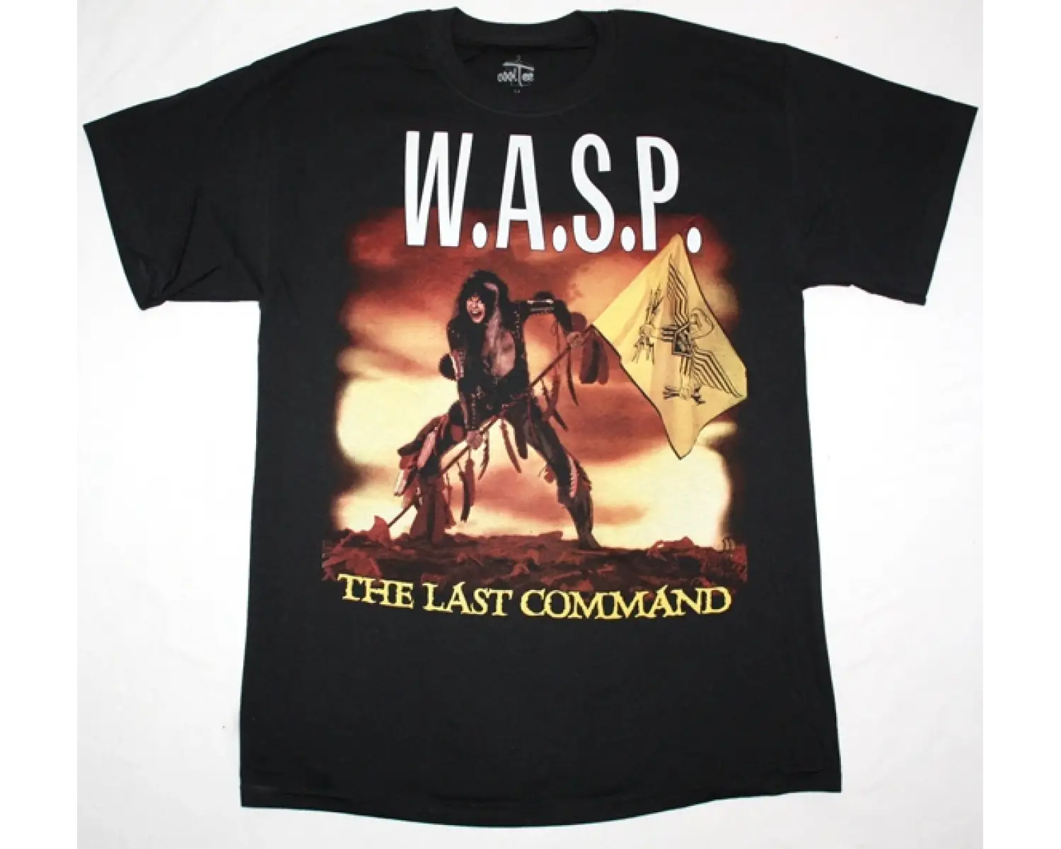 W.A.S.P. CRIMSON IDOL NEW BLACK T-SHIRT ÖN VE ARAKA BASKILI