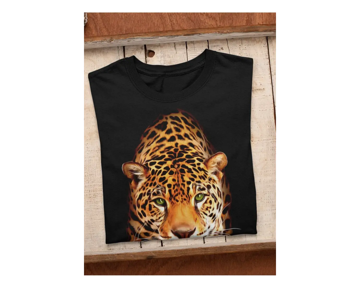 Wed Unisex %100 Pamuk Siyah, Rahat Kalıp, Asi 3d Görünümlü Kaplan, Tiger T-shirt