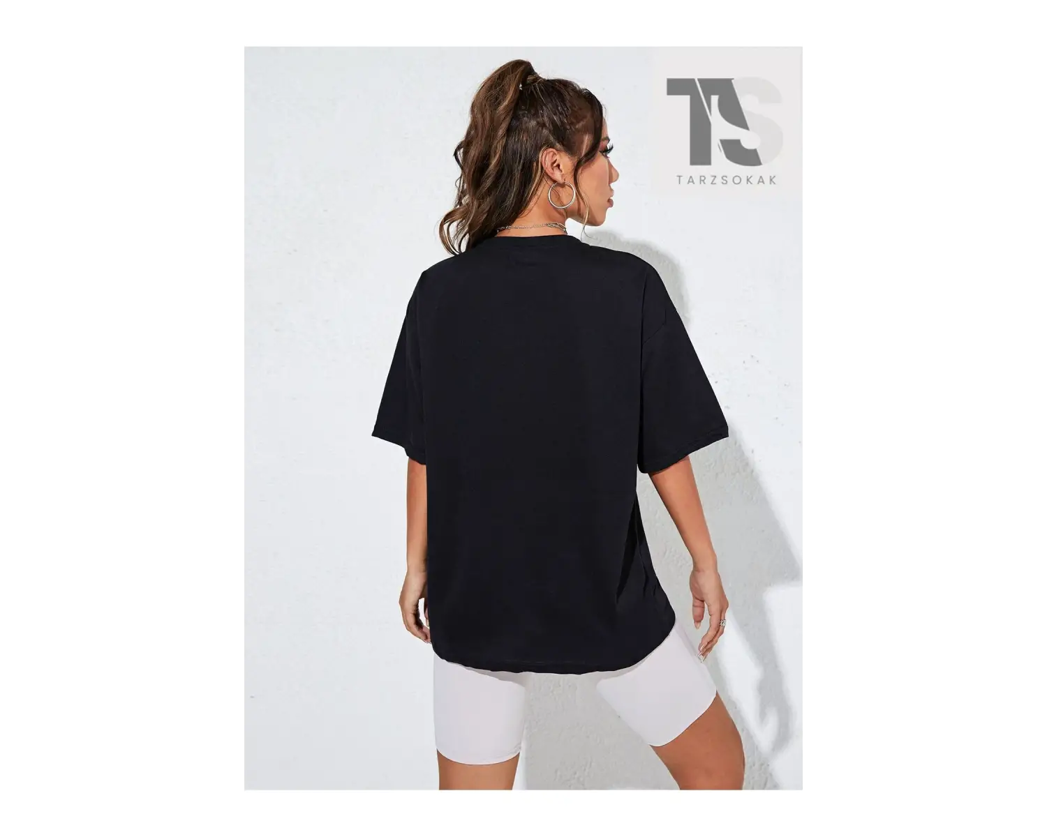 Western Cowgirl Güneş ve Slogan Grafikli Düşük Omuz Tişörtü