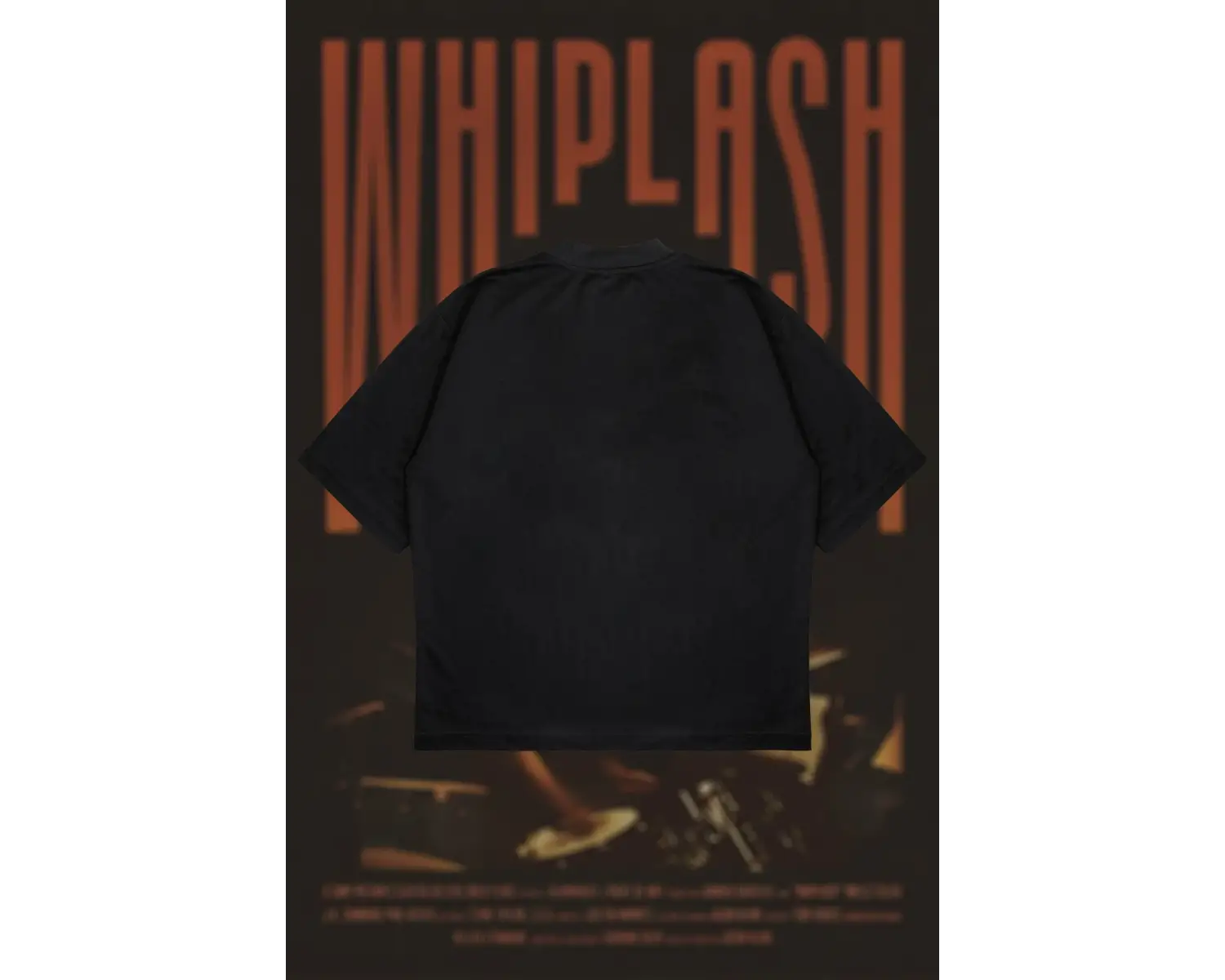 Whiplash Tempo Baskılı Oversize Unisex Pamuklu Nefes Alan Kalın Kumaşlı