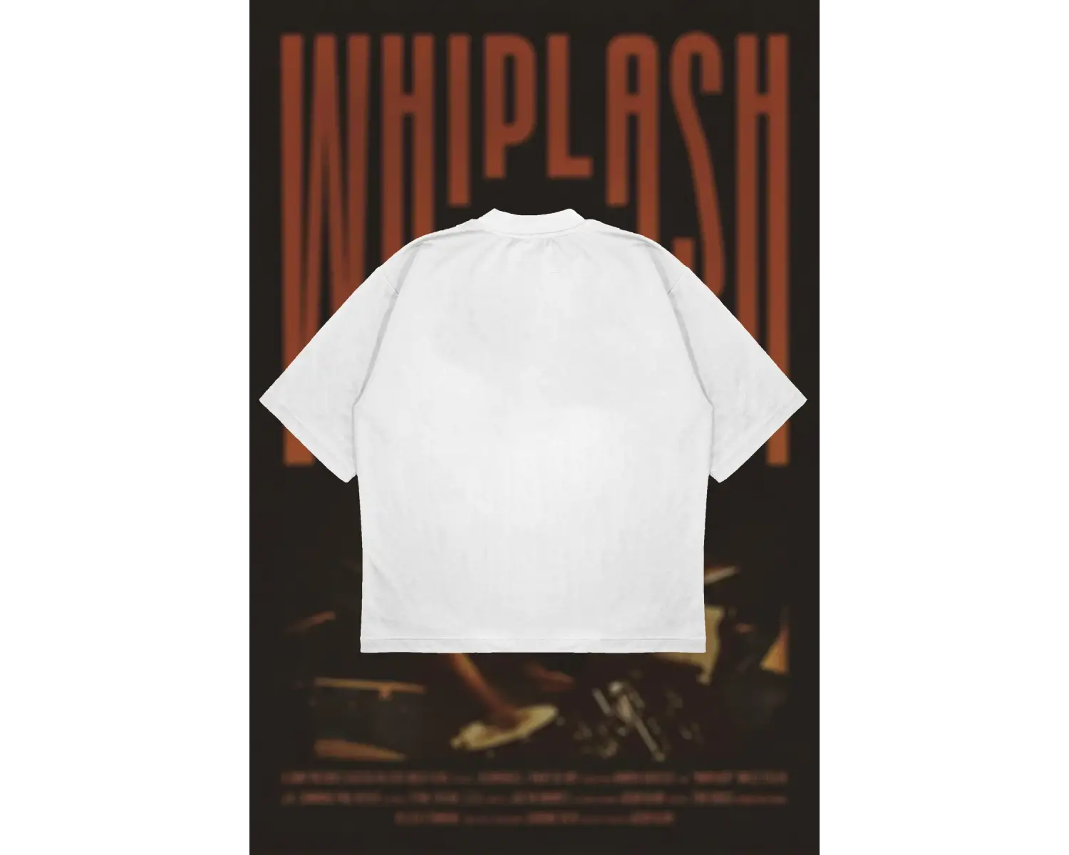 Whiplash Tempo Baskılı Oversize Unisex Pamuklu Nefes Alan Kalın Kumaşlı