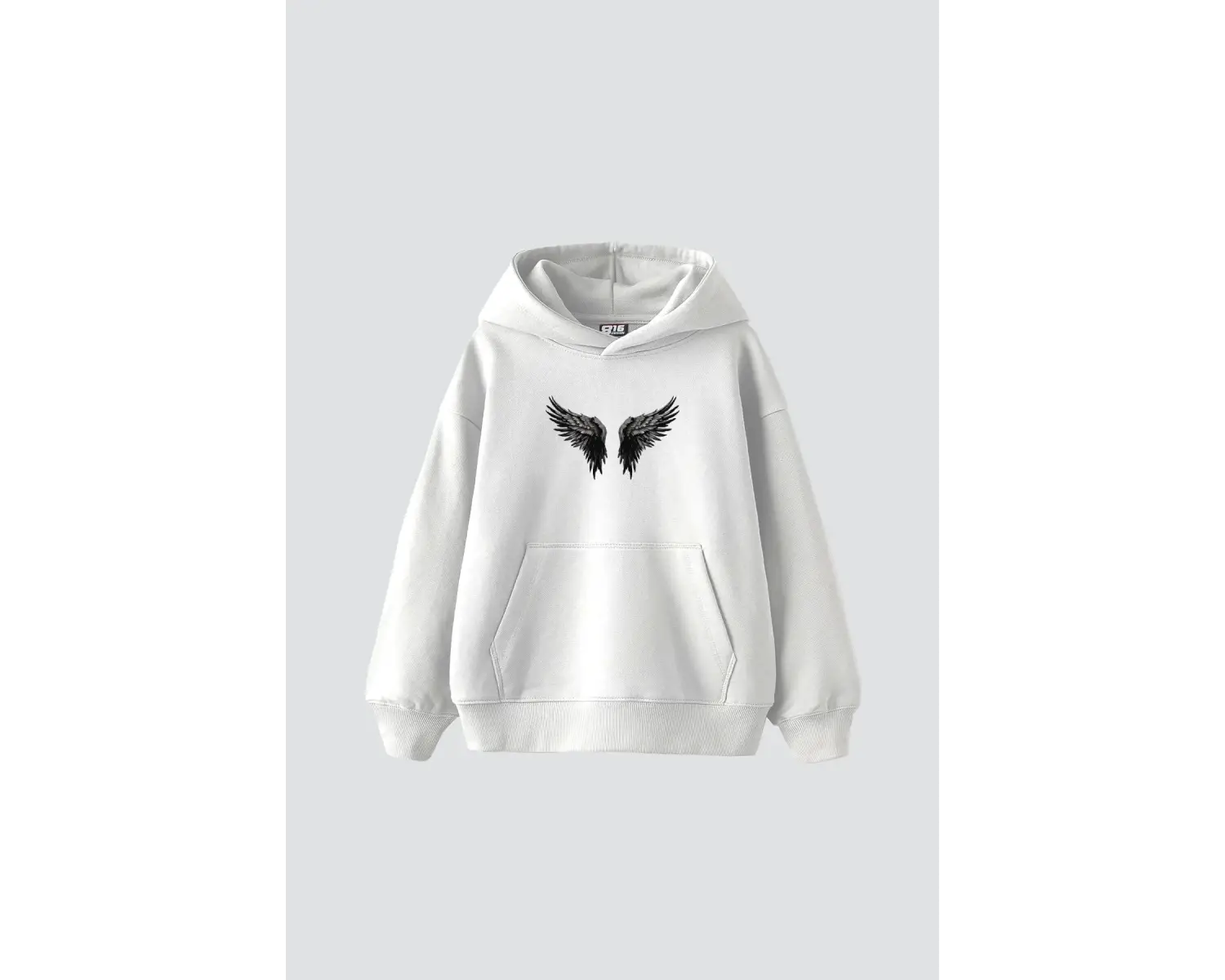 Wınget Crown Baskılı Oversize Unisex Beyaz