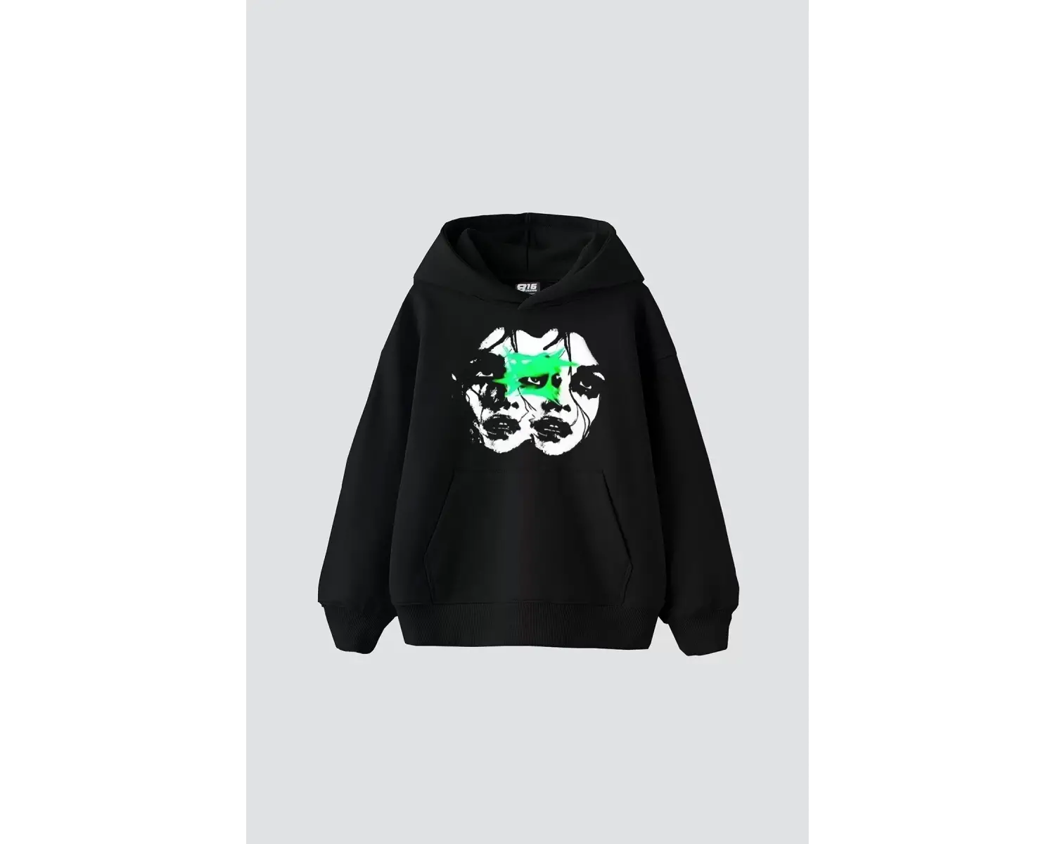 Woman Shadows Baskılı Siyah Oversize Unisex