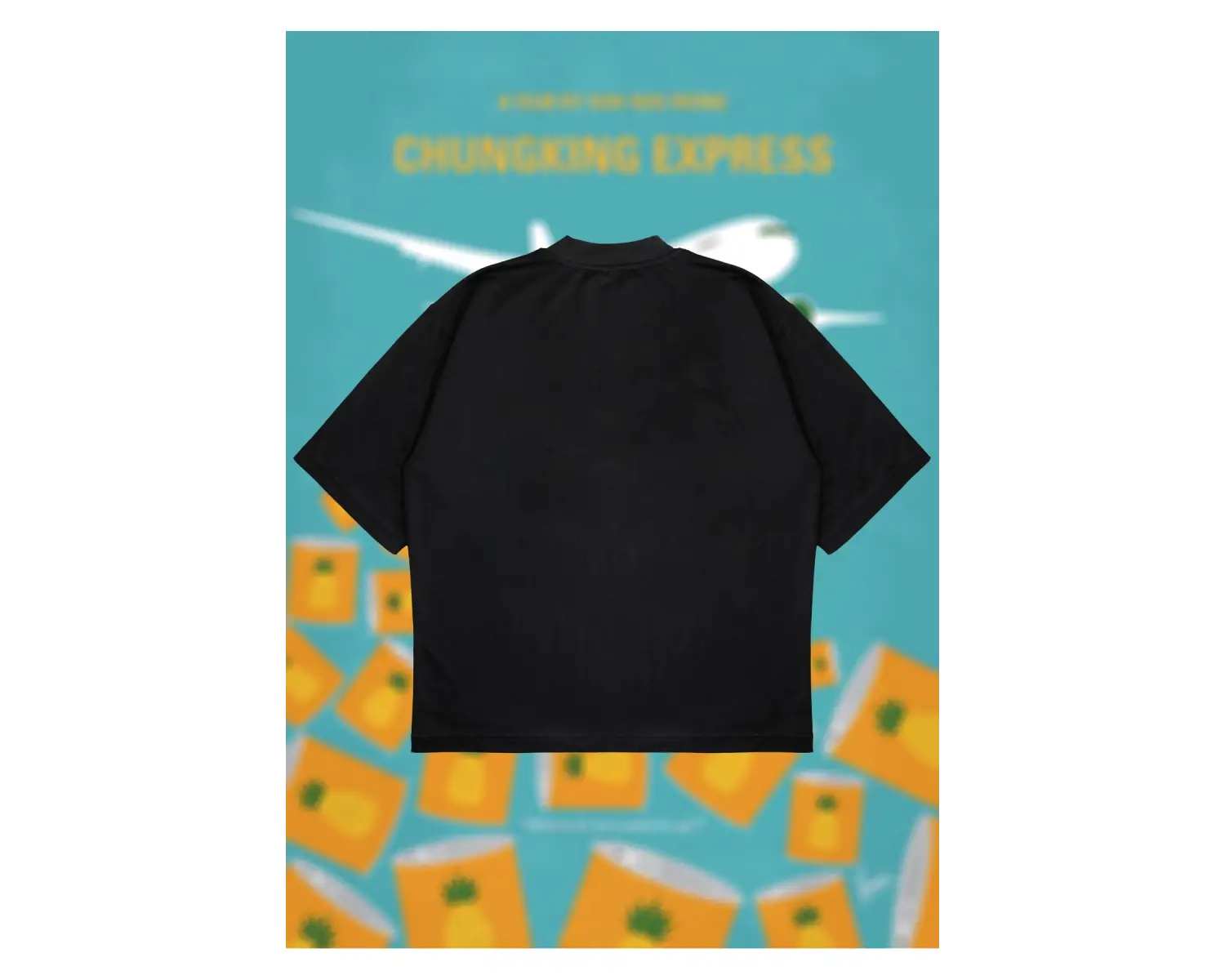 Wong Kar-wai Baskılı Oversize Unisex Pamuklu Nefes Alan Kalın Kumaşlı