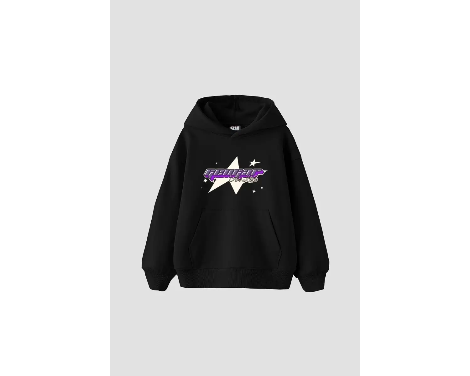 y2K Gengar Sırt Baskılı Oversize Unisex Beyaz