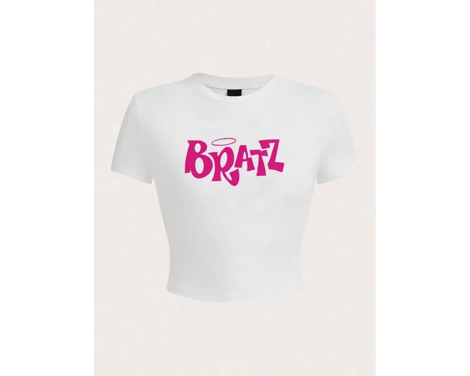 Y2K Pembe Bratz Mektup Baskı Kırpma T-Shirt Seksi Yaz Sokak Kadın Kısa Kollu Rahat Yumuşak St