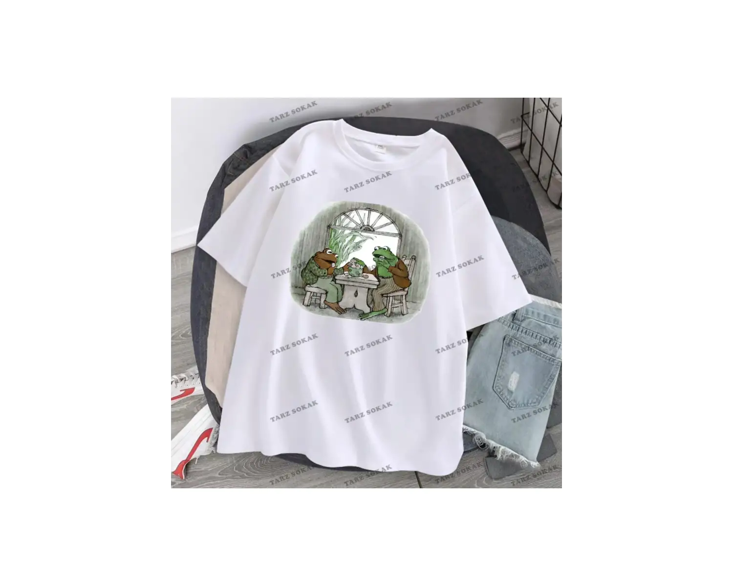 Y2K Unisex Harajuka Anime Retro Kawai Kuromi T-shirt Kod-Mavi-Etiket:  8350