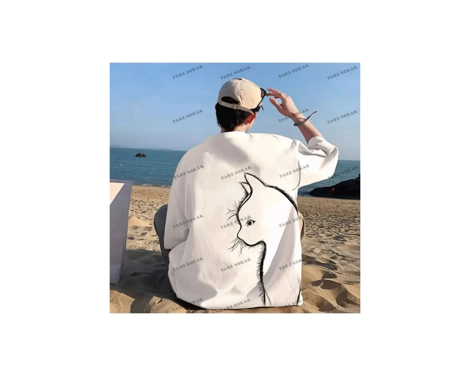 Y2K Unisex Harajuka Anime Retro Kawai Kuromi T-shirt Kod-Mavi-Etiket:  8400