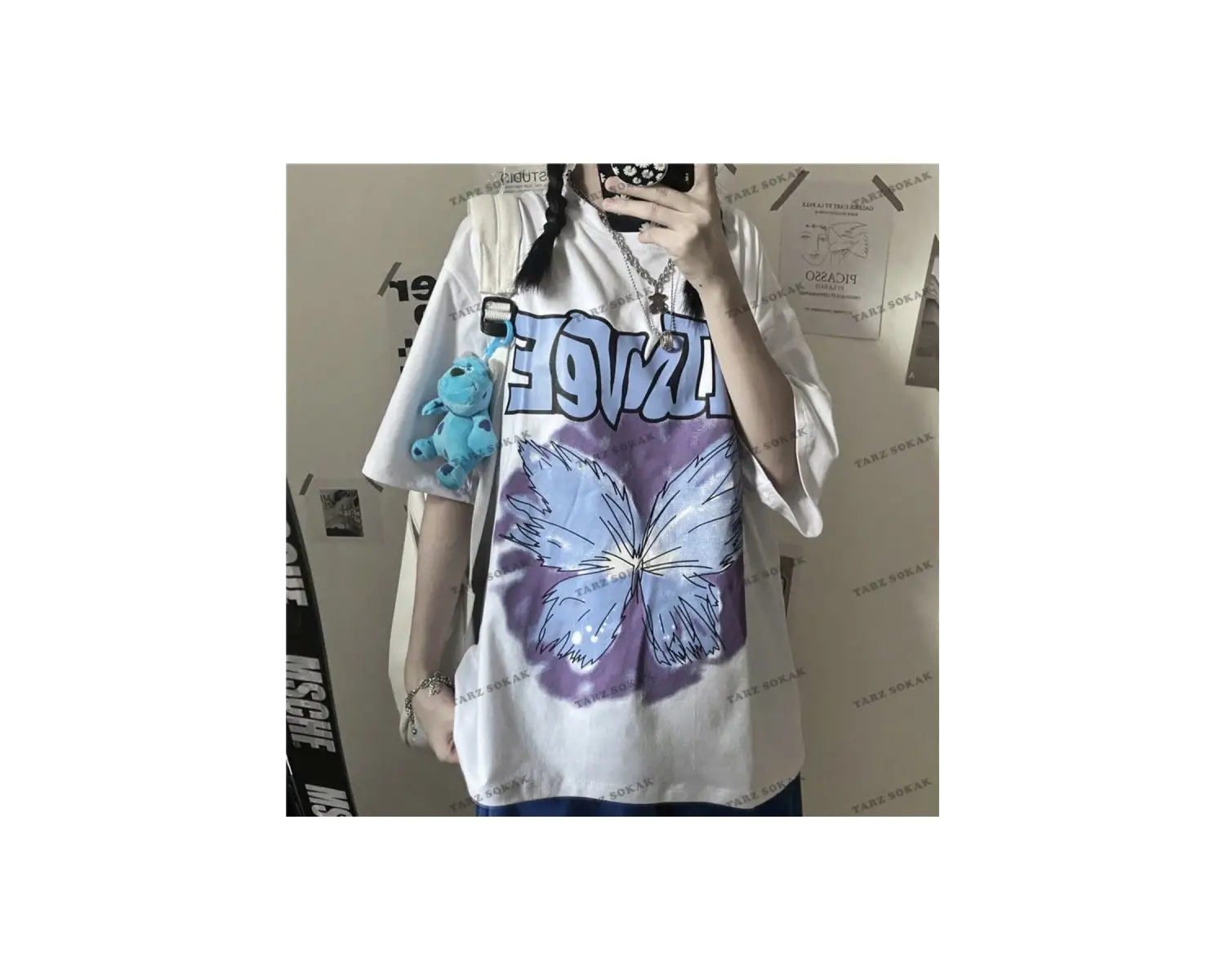 Y2K Unisex Harajuka Anime Retro Kawai Kuromi T-shirt Kod  Rertr Tarzsokak 6648