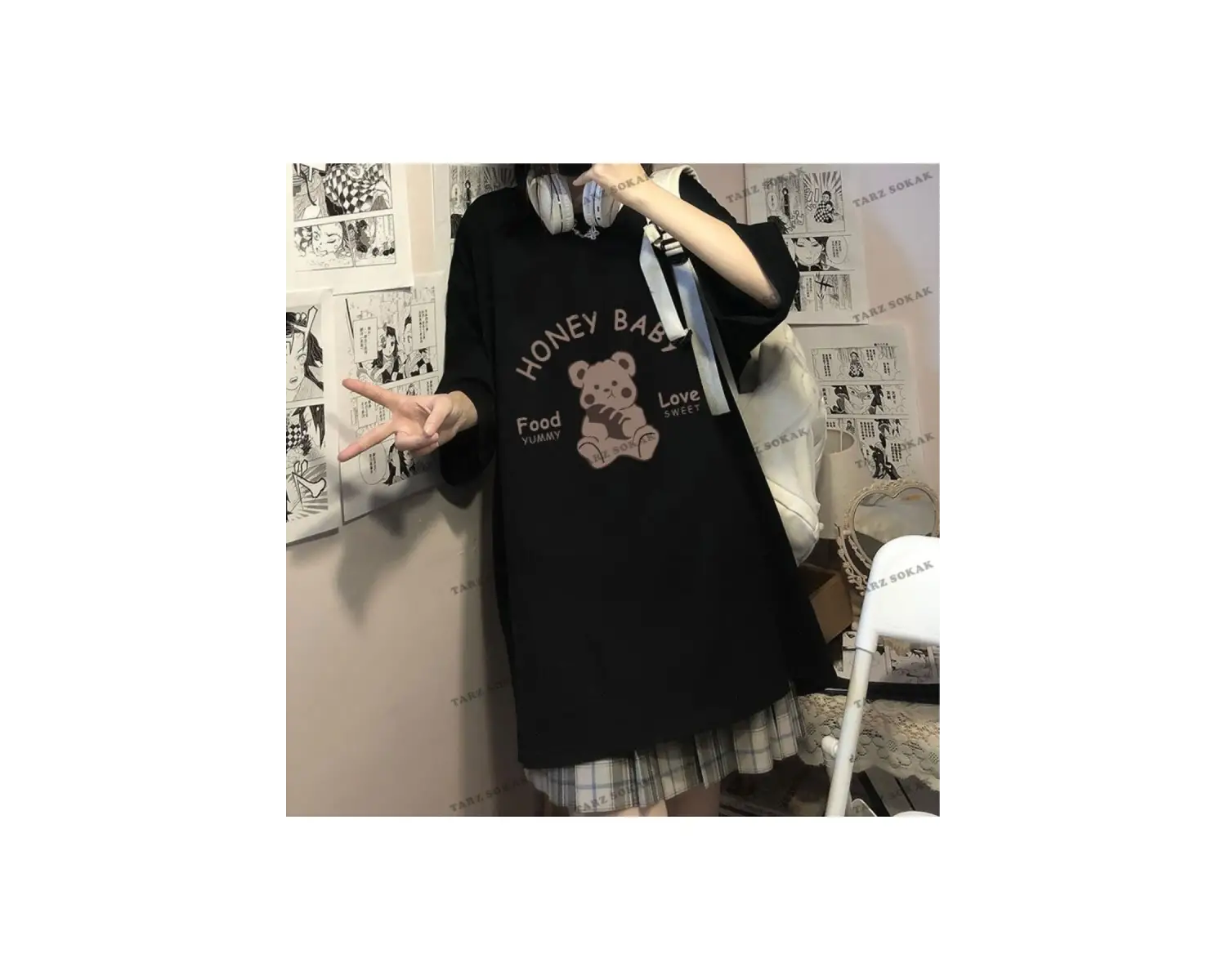 Y2K Unisex Harajuka Anime Retro Kawai Kuromi T-shirt Kod  Rertr Tarzsokak 6665